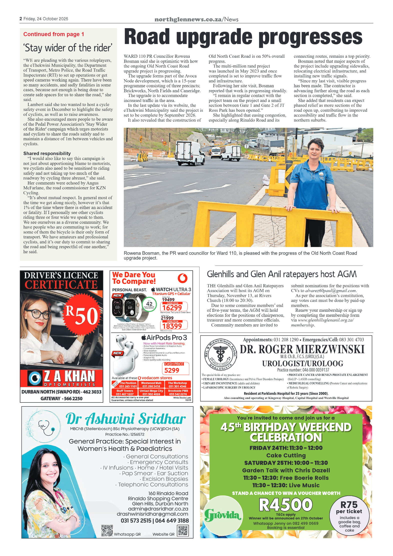 Northglen News 24 October 2025 page 2