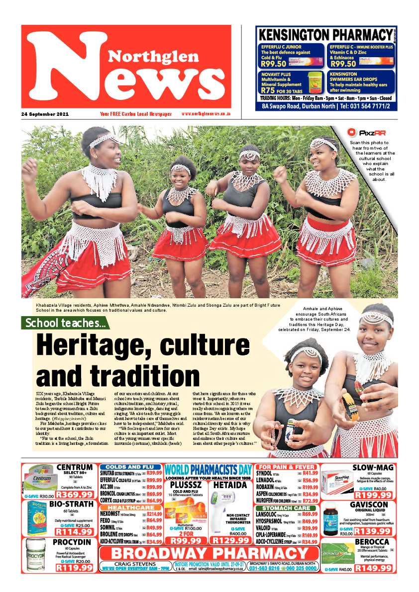 Northglen News 24 September 2021 page 1