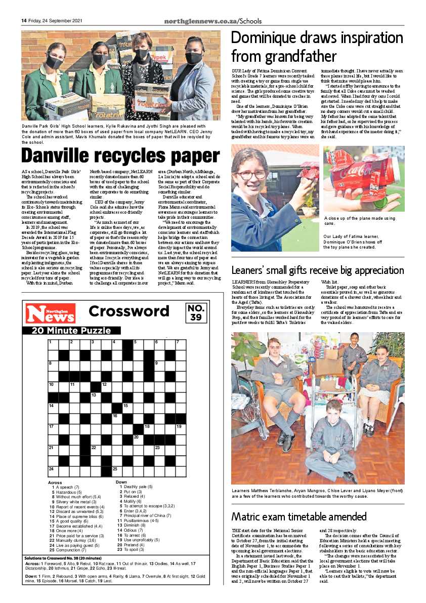 Northglen News 24 September 2021 page 14