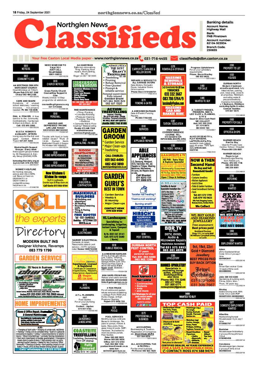 Northglen News 24 September 2021 page 18