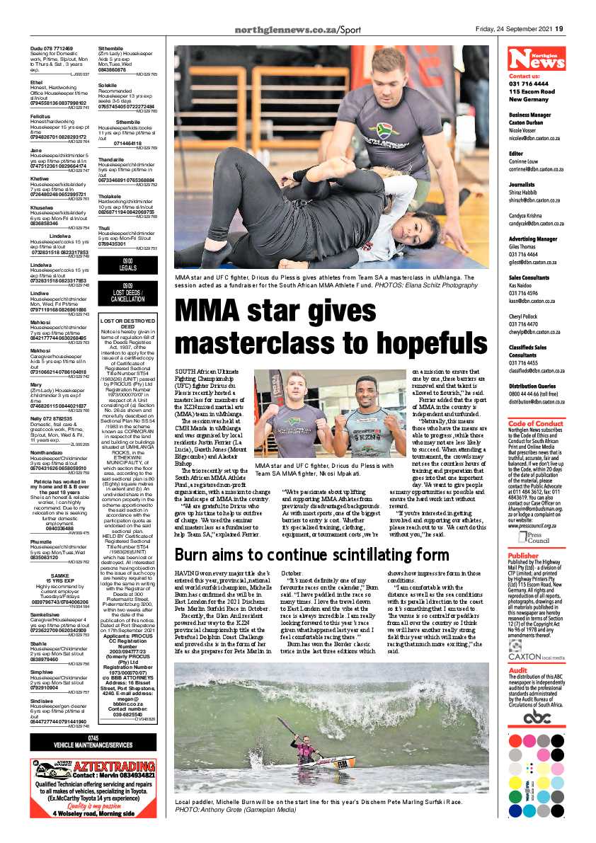 Northglen News 24 September 2021 page 19