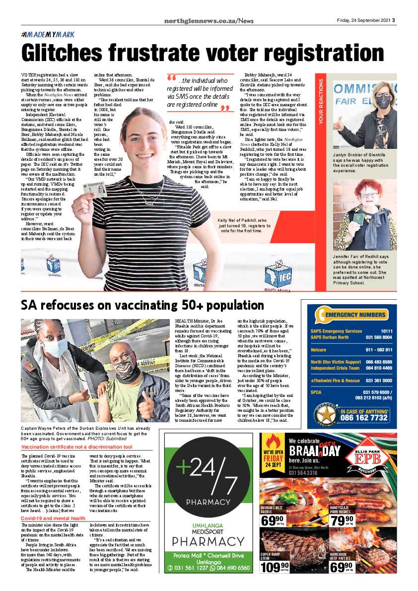 Northglen News 24 September 2021 page 3