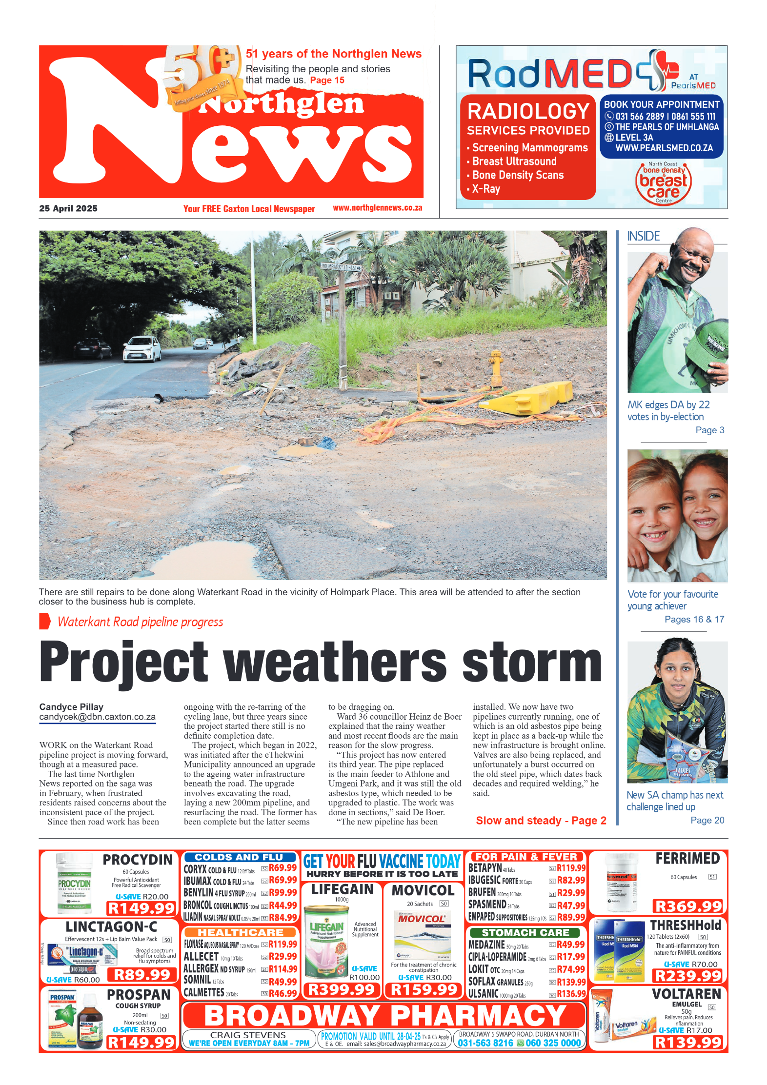 Northglen News 25 April 2025 page 1