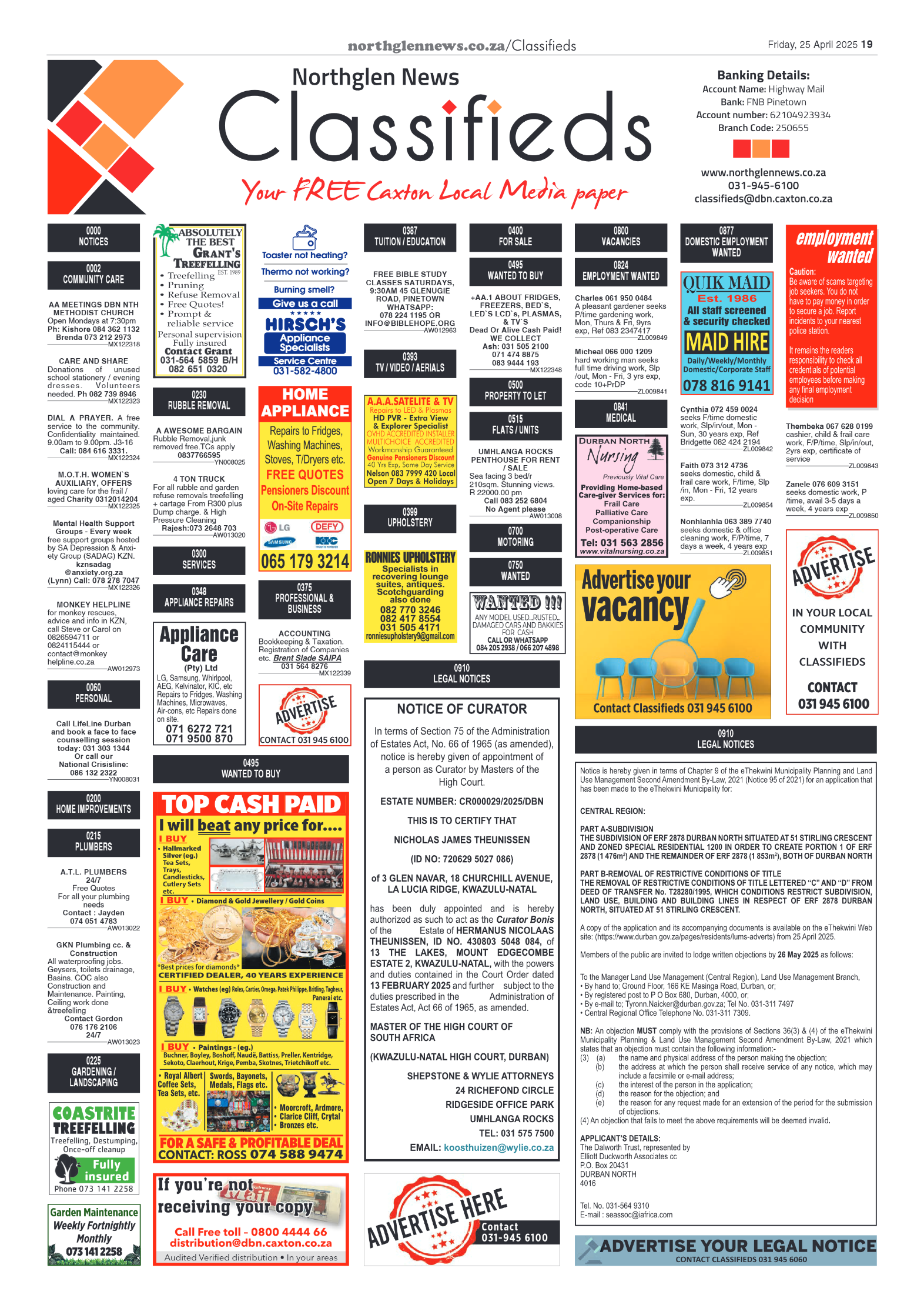 Northglen News 25 April 2025 page 19
