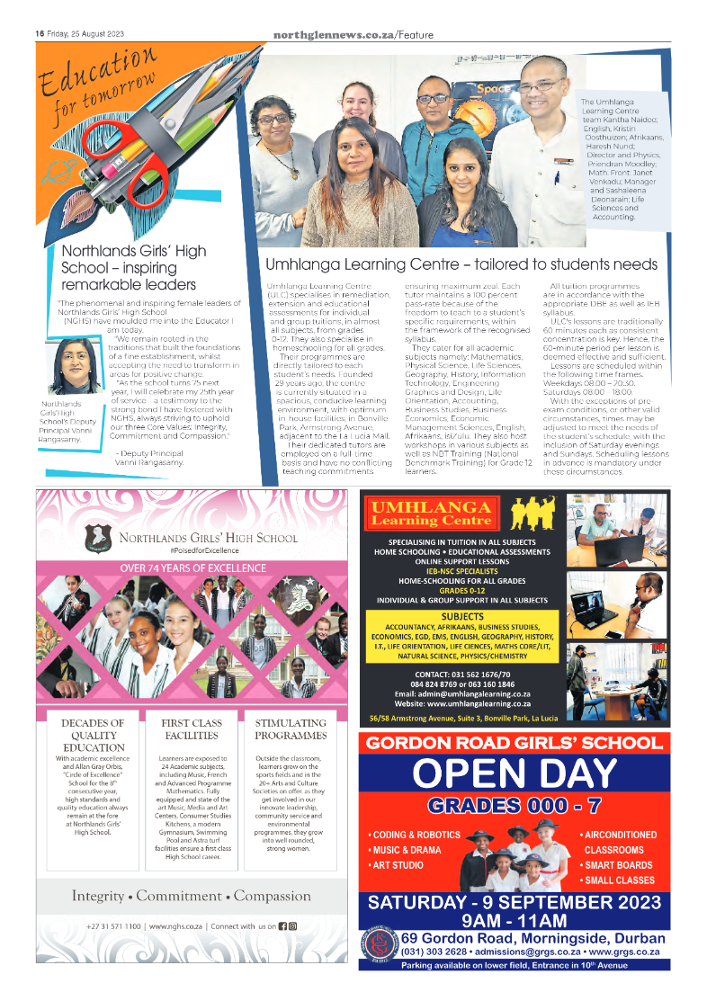 Northglen News 25 August 2023 page 16