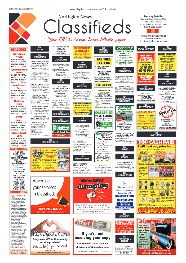 Northglen News 25 August 2023 page 22