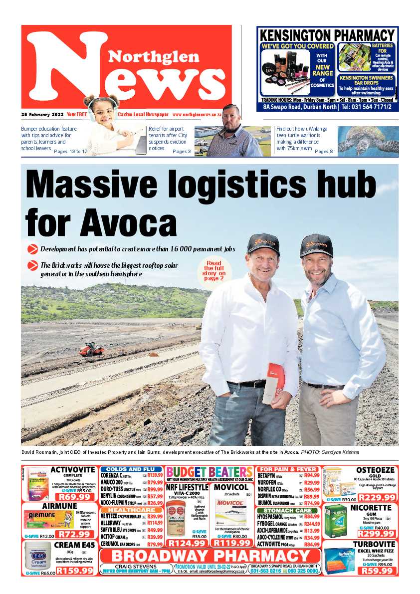 Northglen News 25 February 2022 page 1