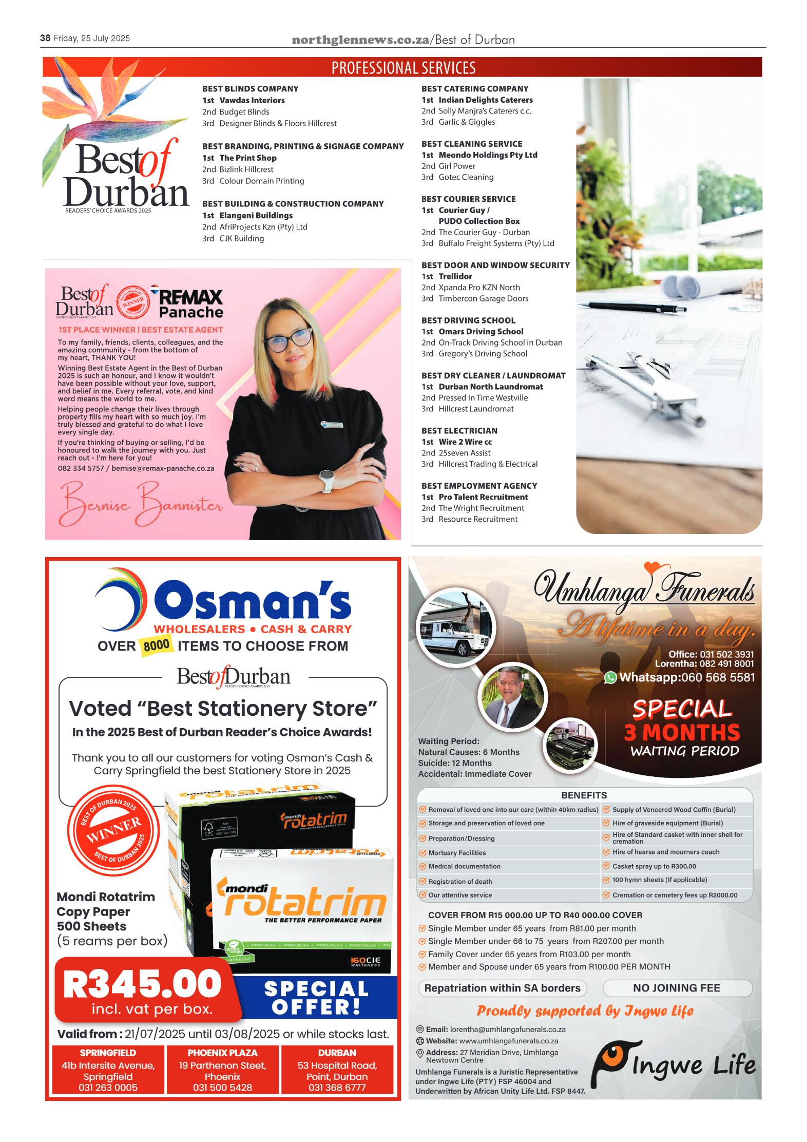 Northglen News 25 July 2025 page 38