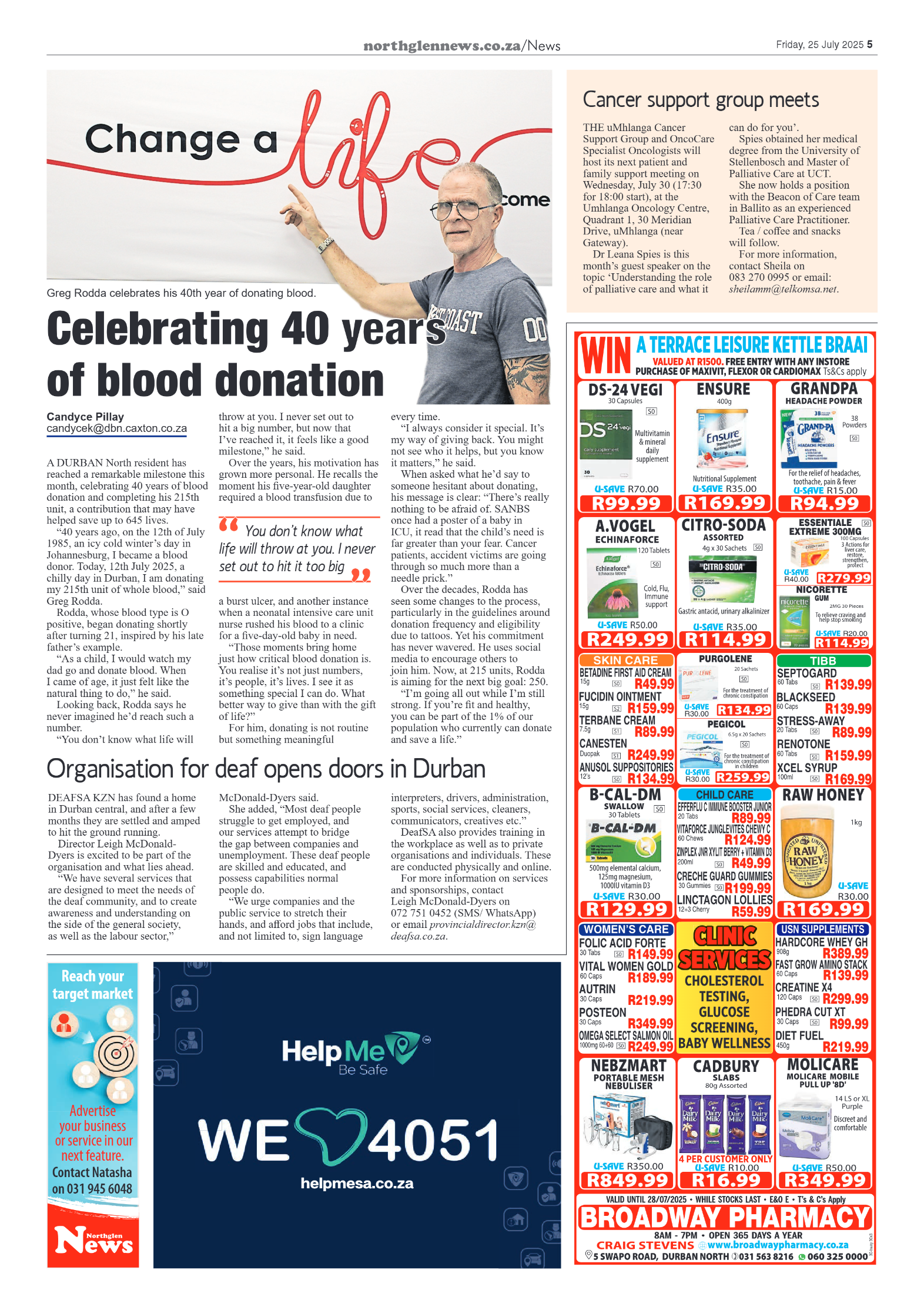 Northglen News 25 July 2025 page 5