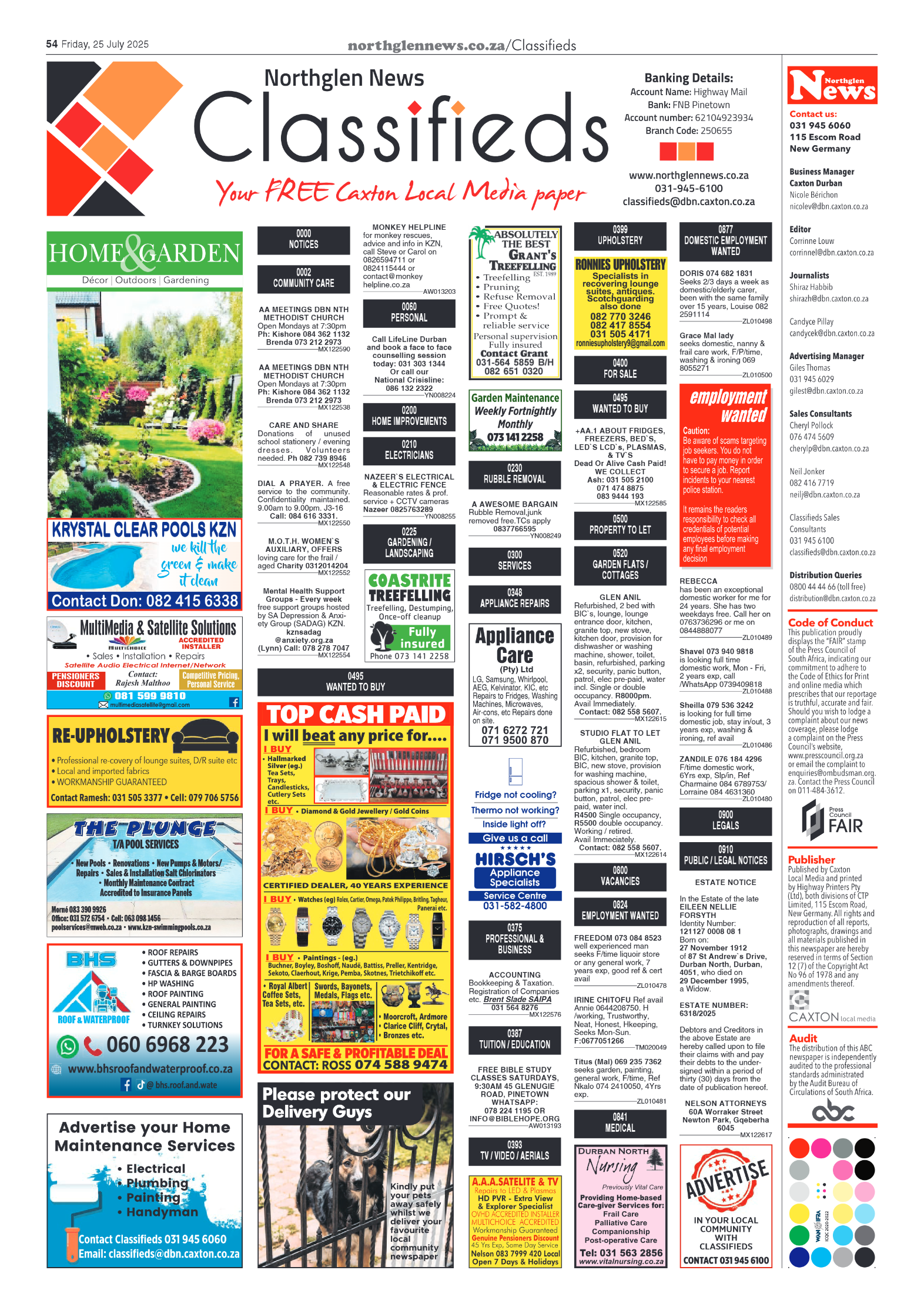 Northglen News 25 July 2025 page 54
