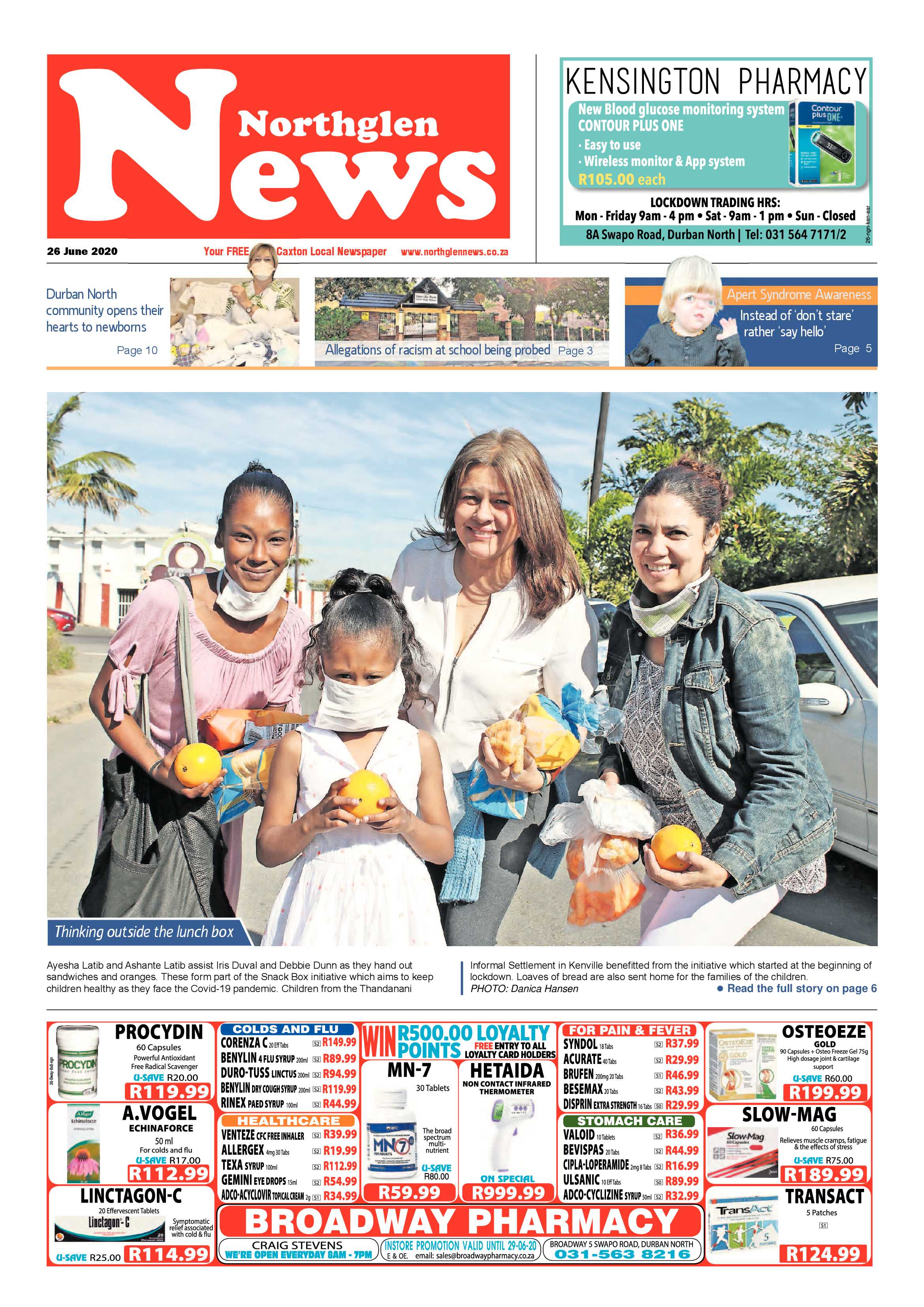 Northglen News 25 June 2020 page 1