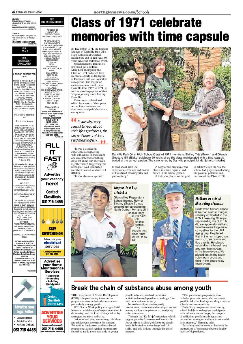 Northglen News 25 March 2022 page 22