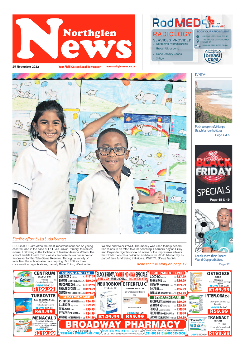 Northglen News 25 November 2022 page 1