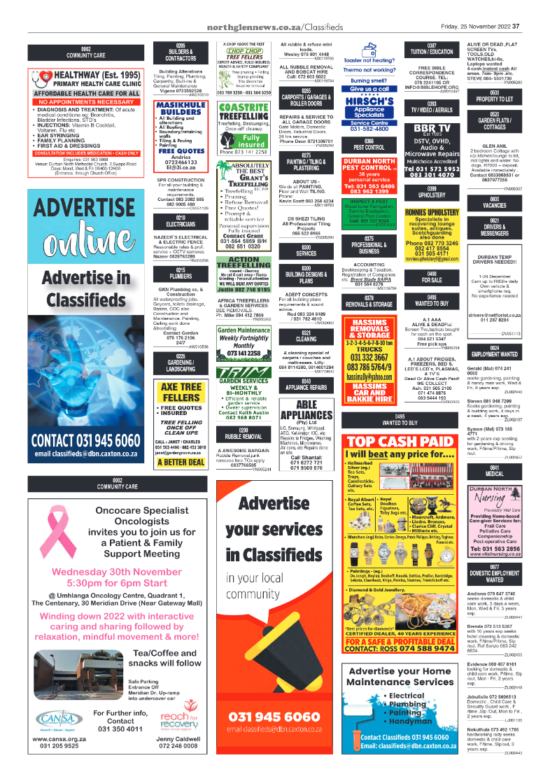 Northglen News 25 November 2022 page 37