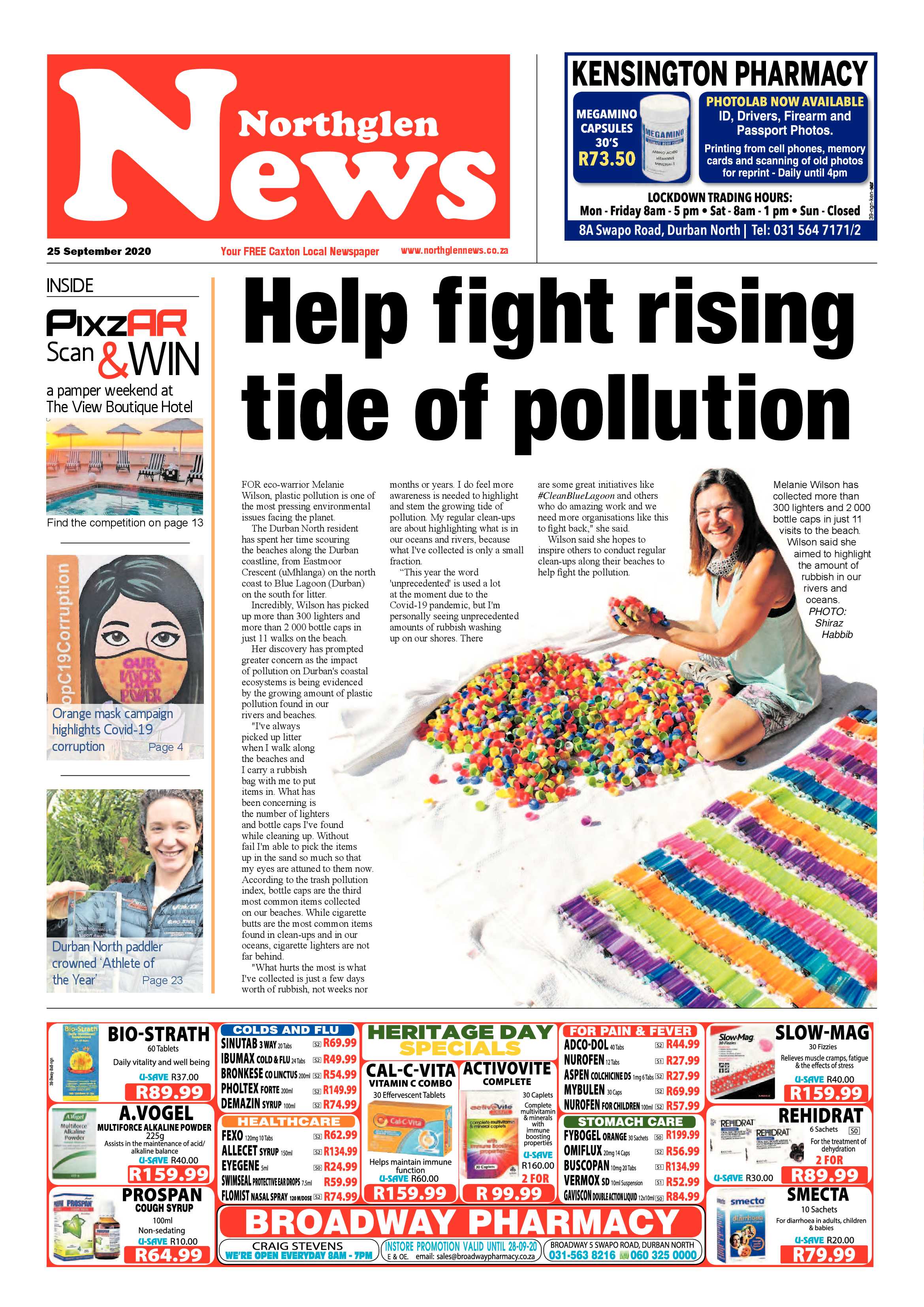 Northglen News 25 September 2020 page 1