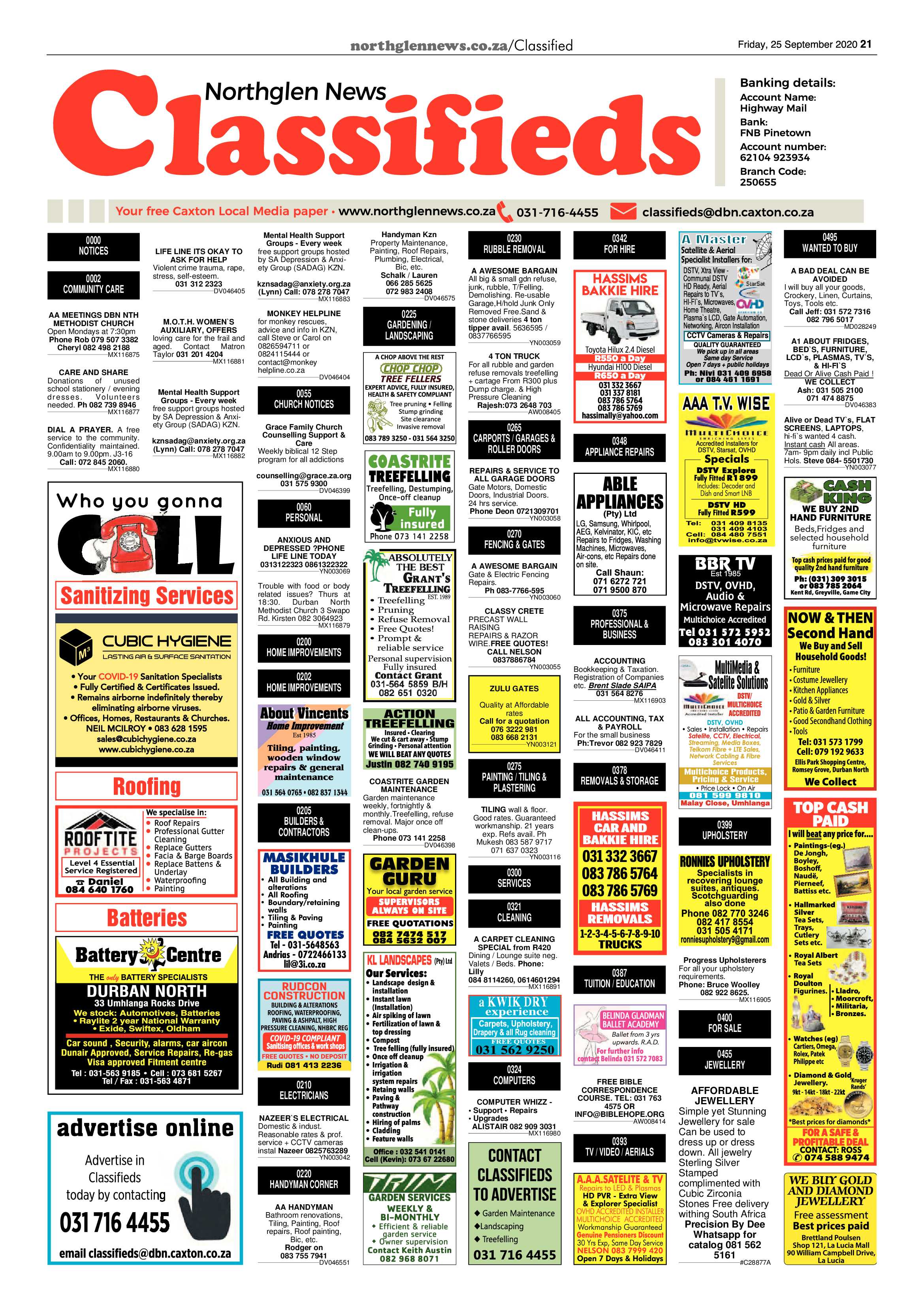 Northglen News 25 September 2020 page 21