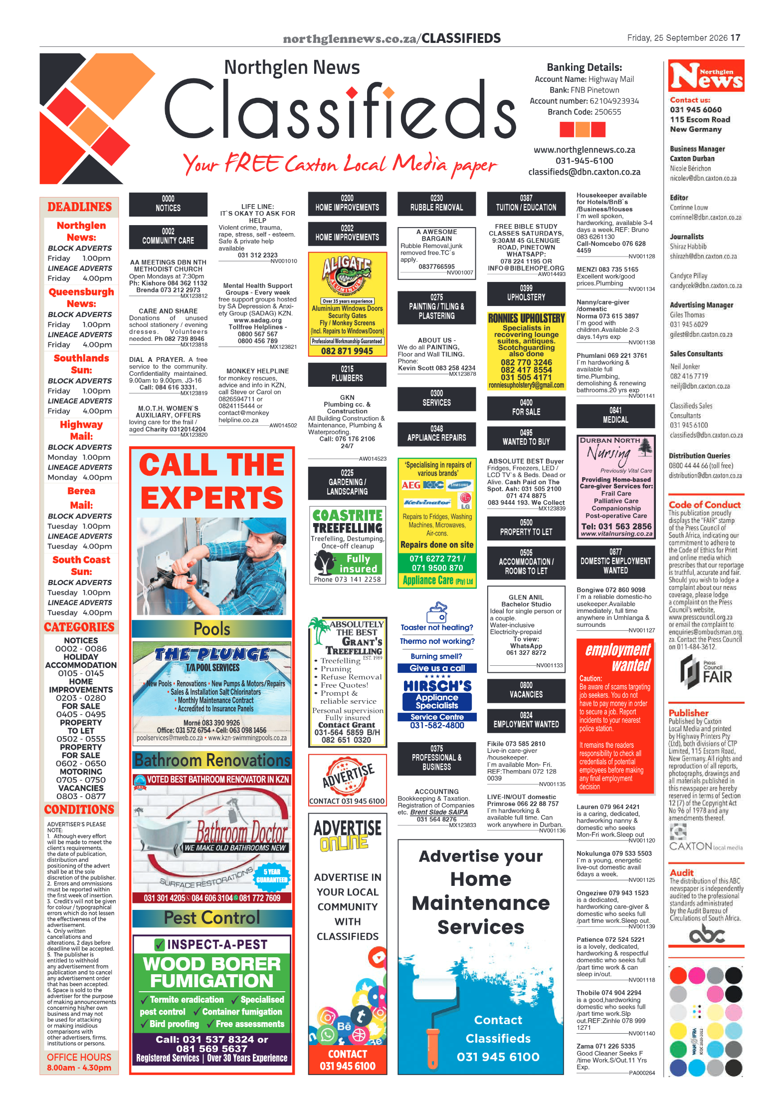 Northglen News 25 September 2026 page 17
