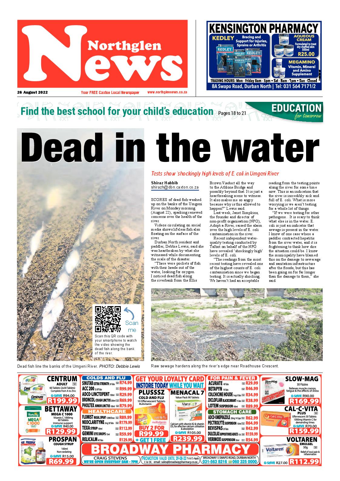 Northglen News 26 August 2022 page 1