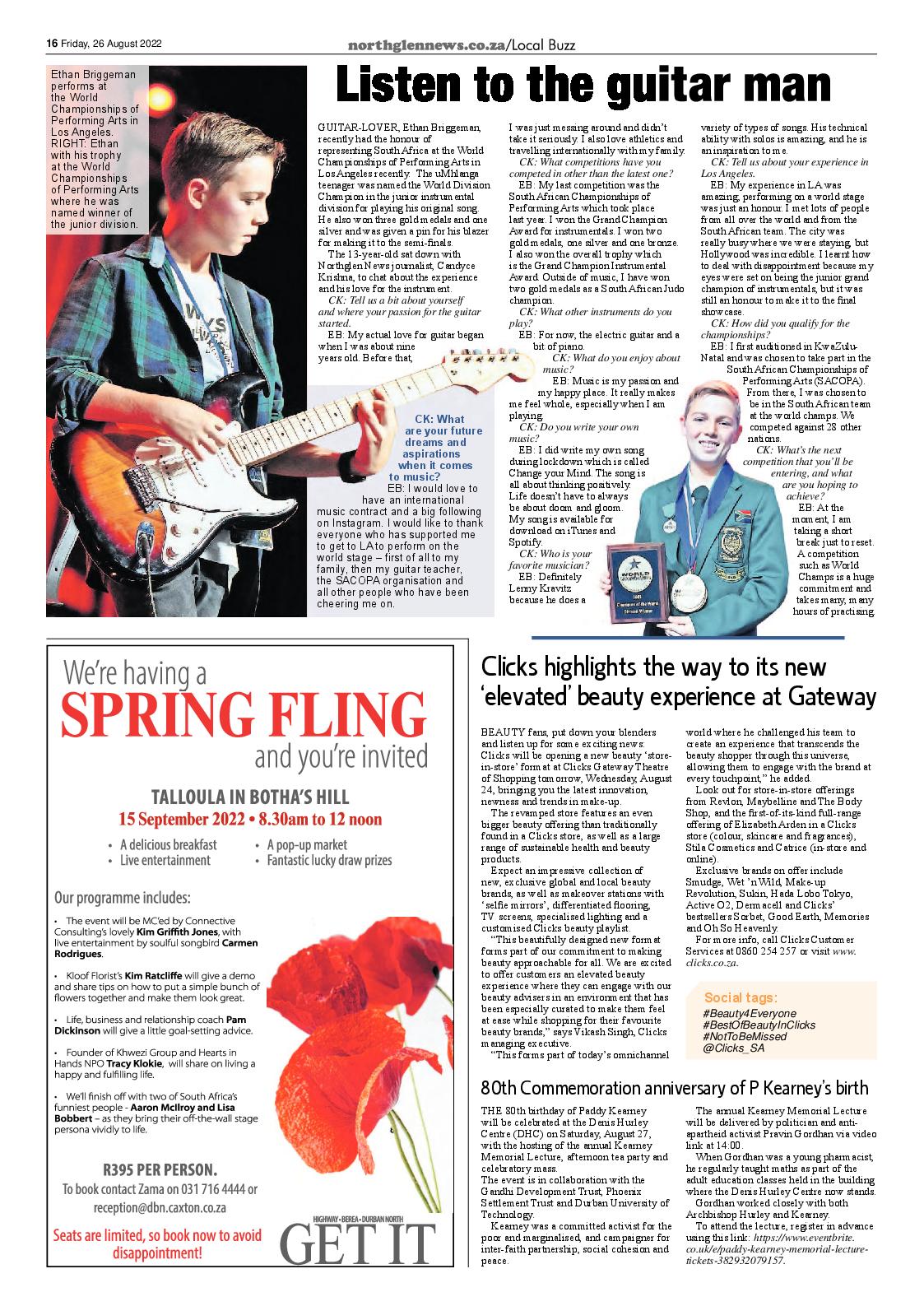 Northglen News 26 August 2022 page 16