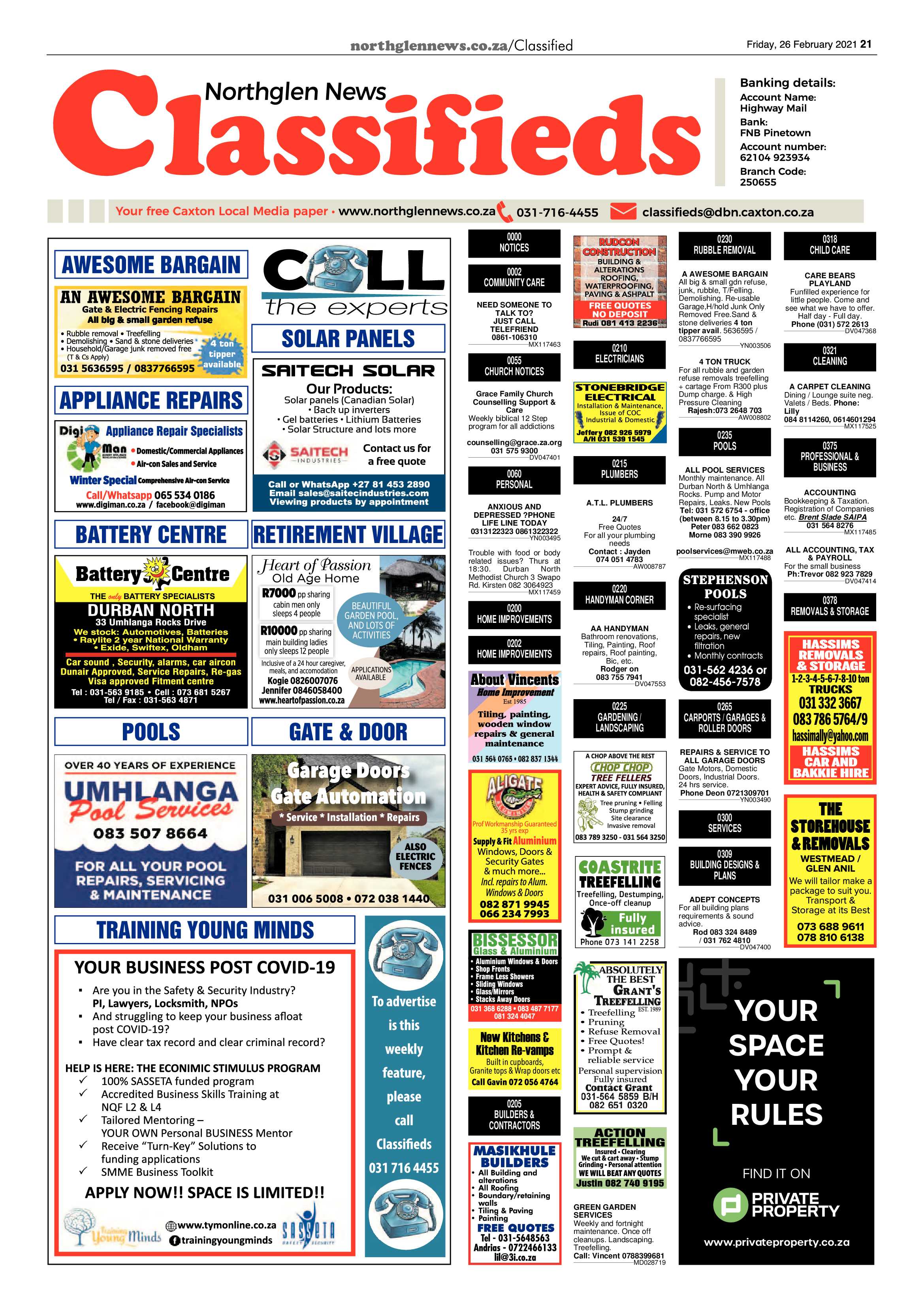 Northglen News 26 February 2021 page 21