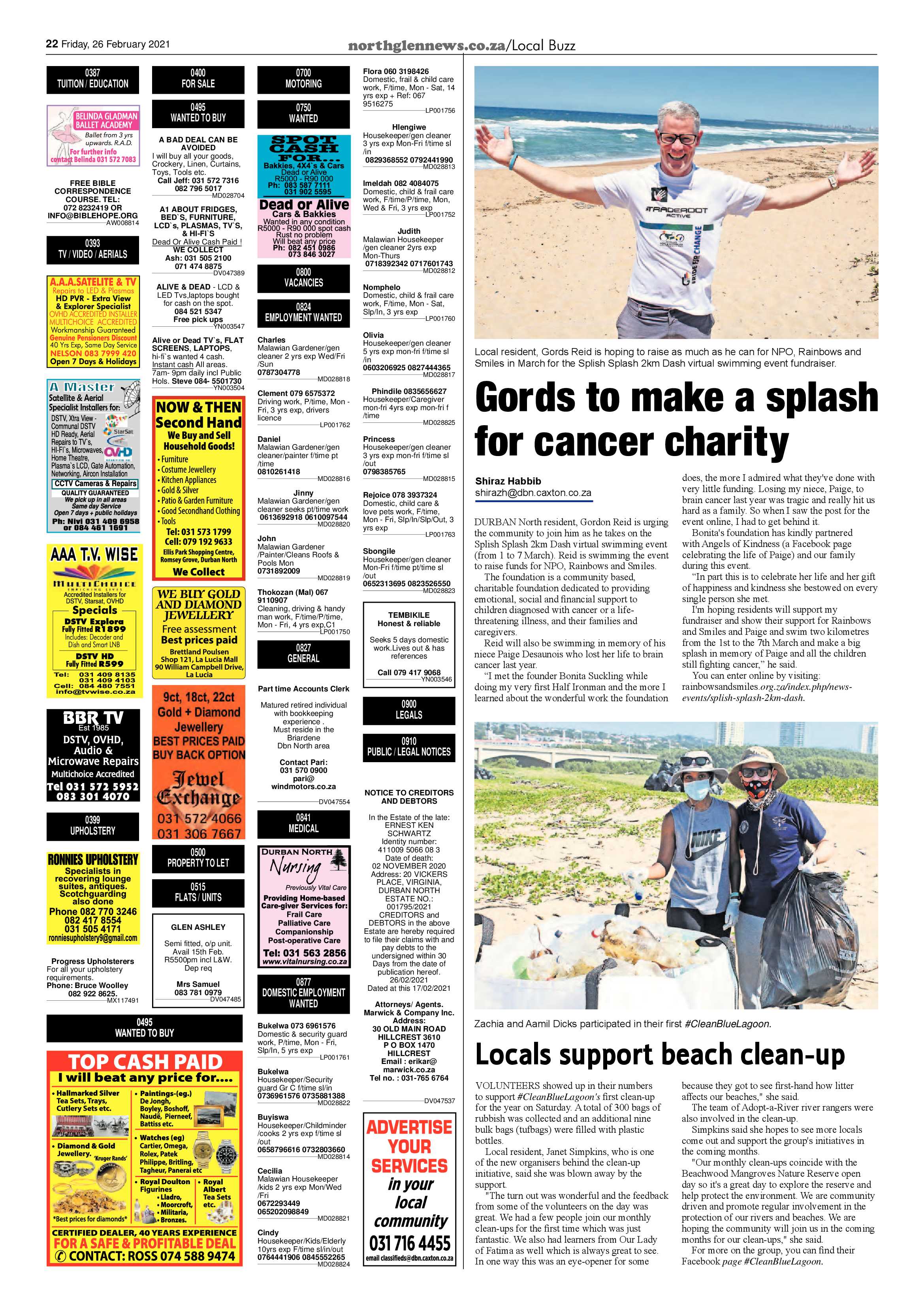 Northglen News 26 February 2021 page 22