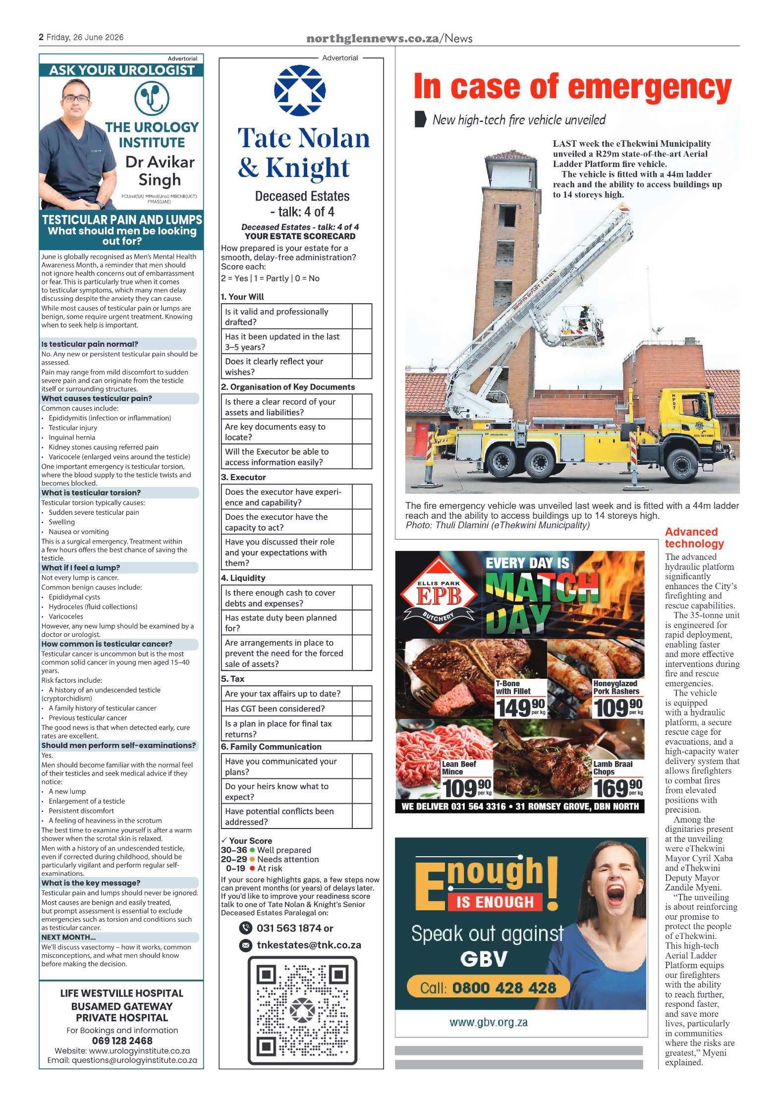 Northglen News 26 June 2026 page 2