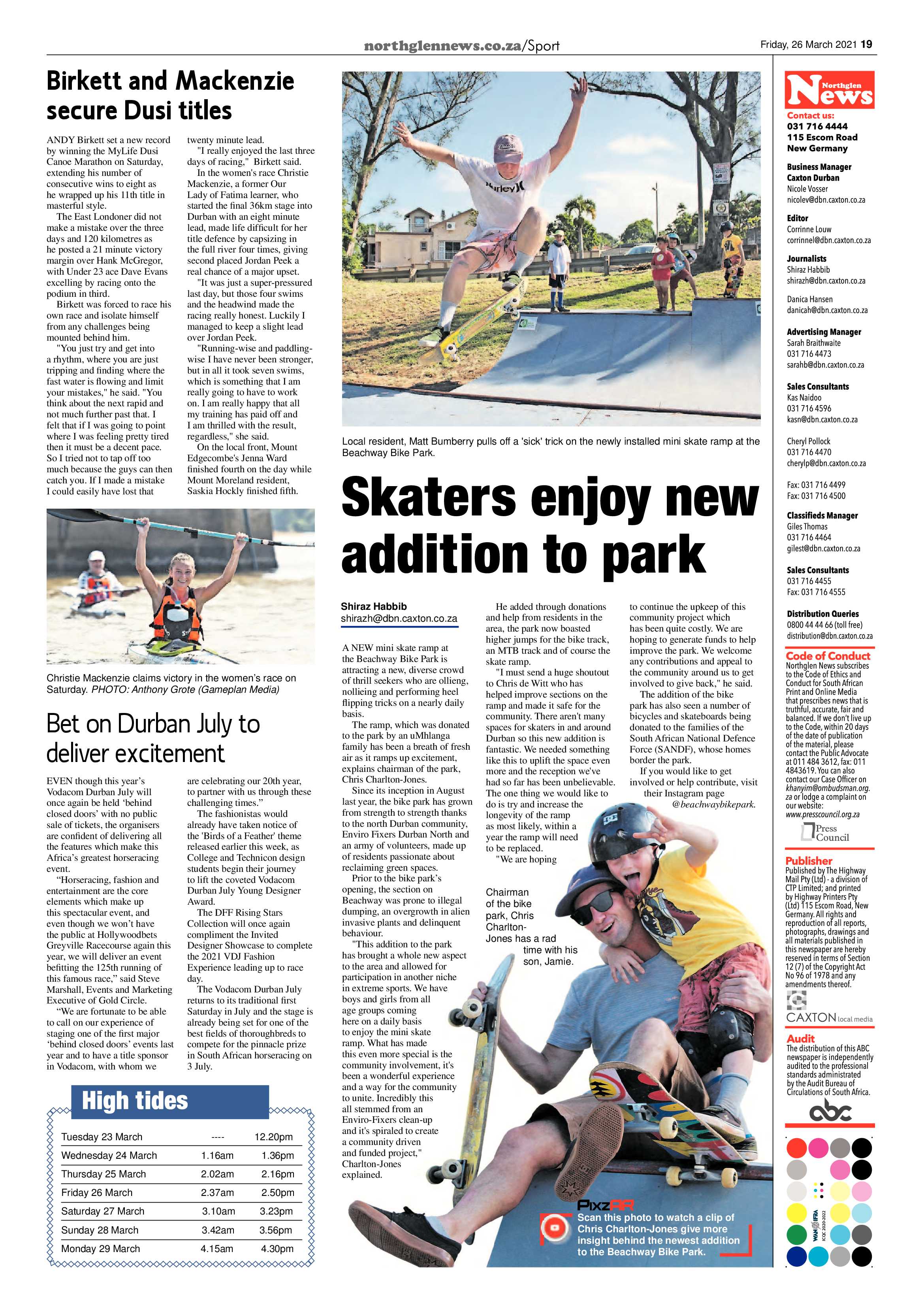 Northglen News 26 March 2021 page 19