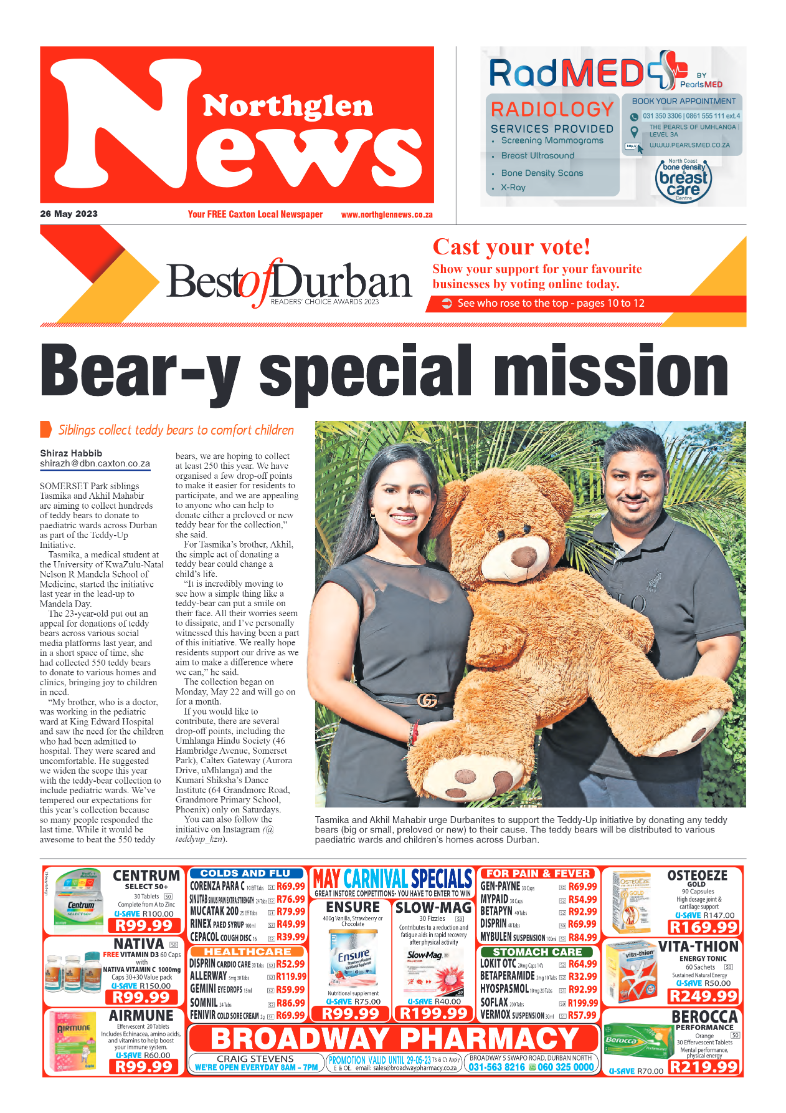 Northglen News 26 May 2023 page 1