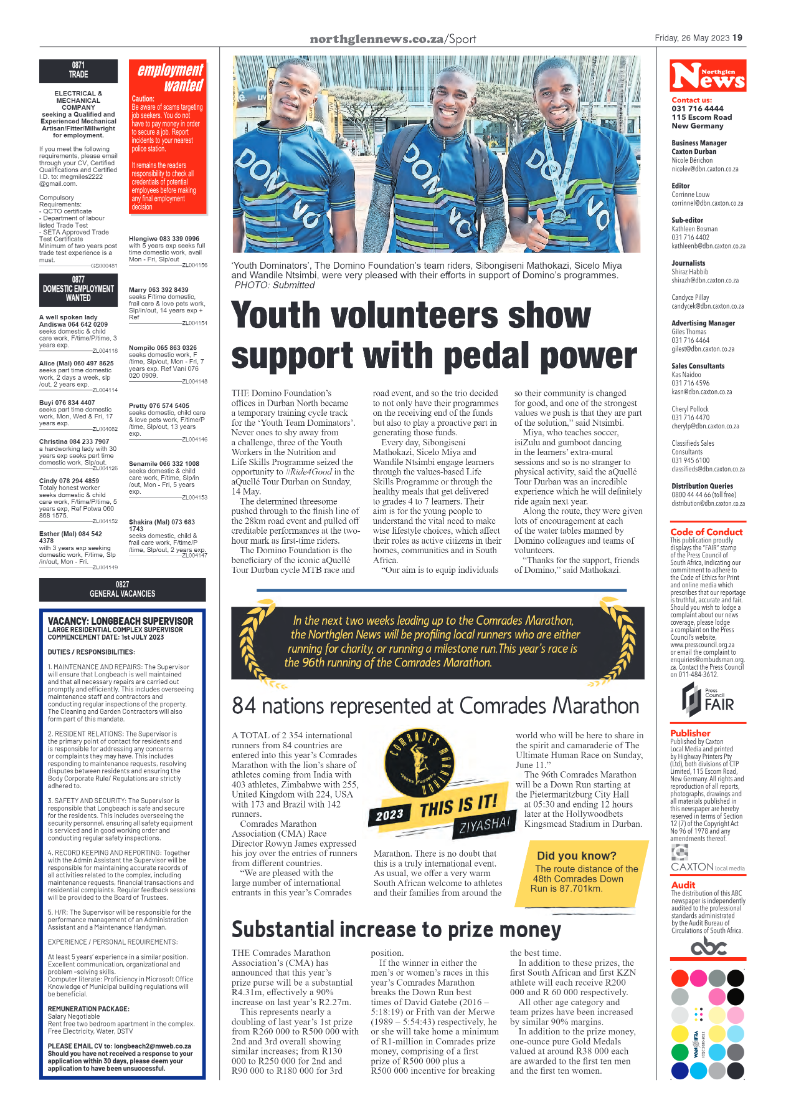 Northglen News 26 May 2023 page 19