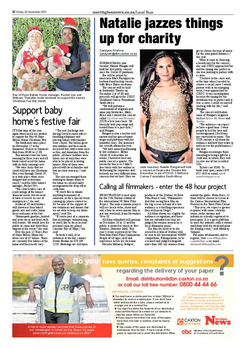 Northglen News 26 November 2021 page 22