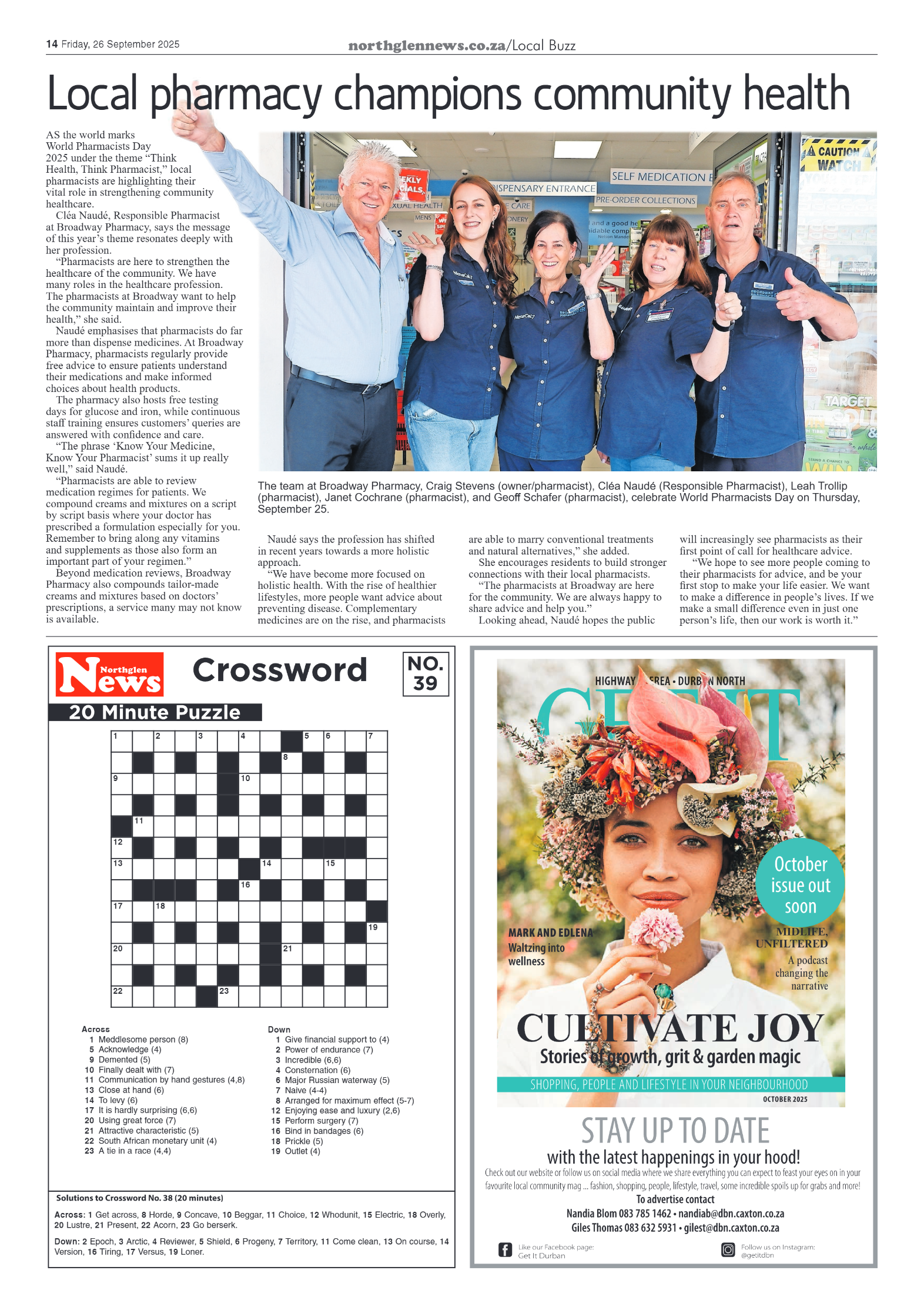 Northglen News 26 September 2025 page 14