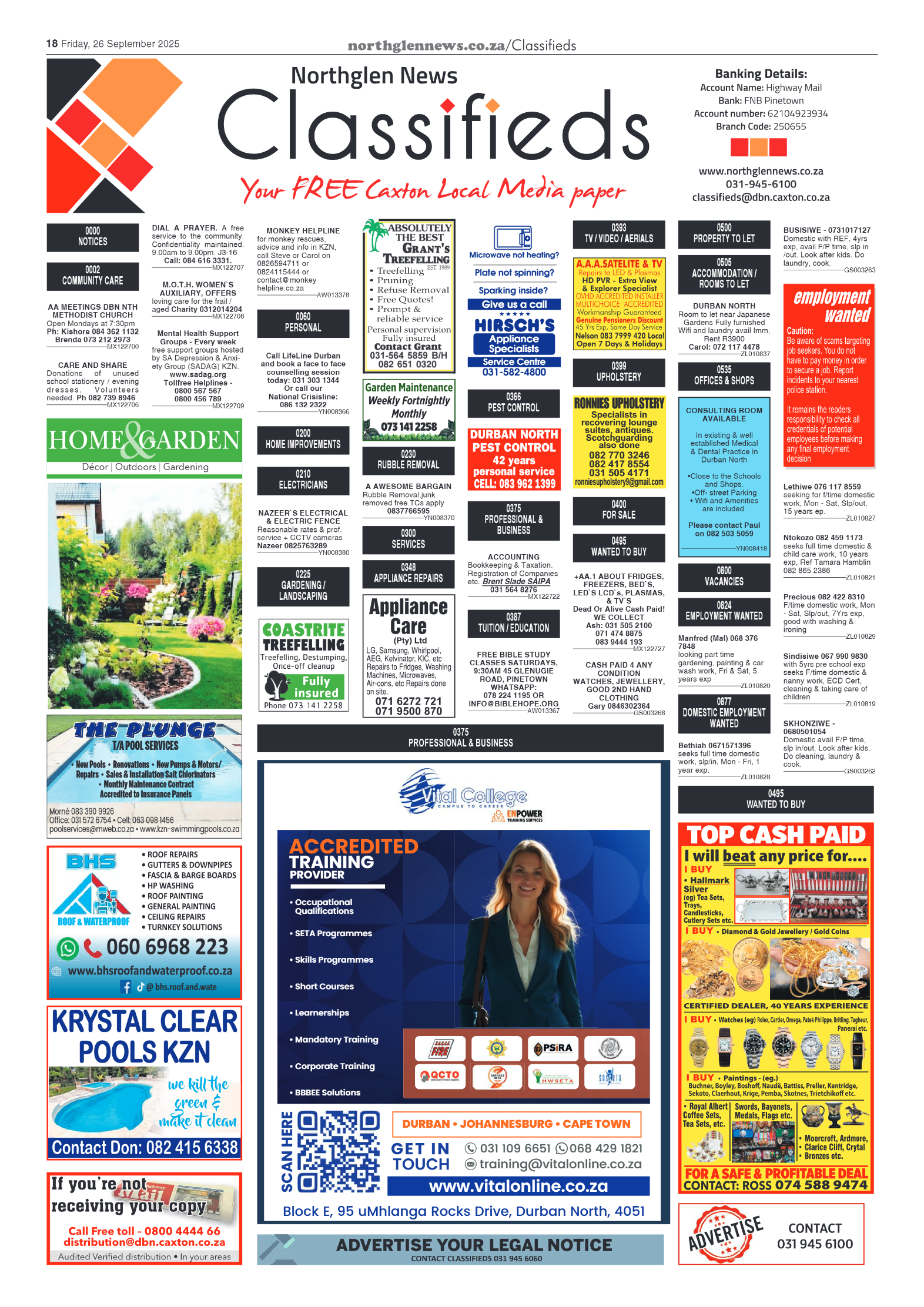 Northglen News 26 September 2025 page 18