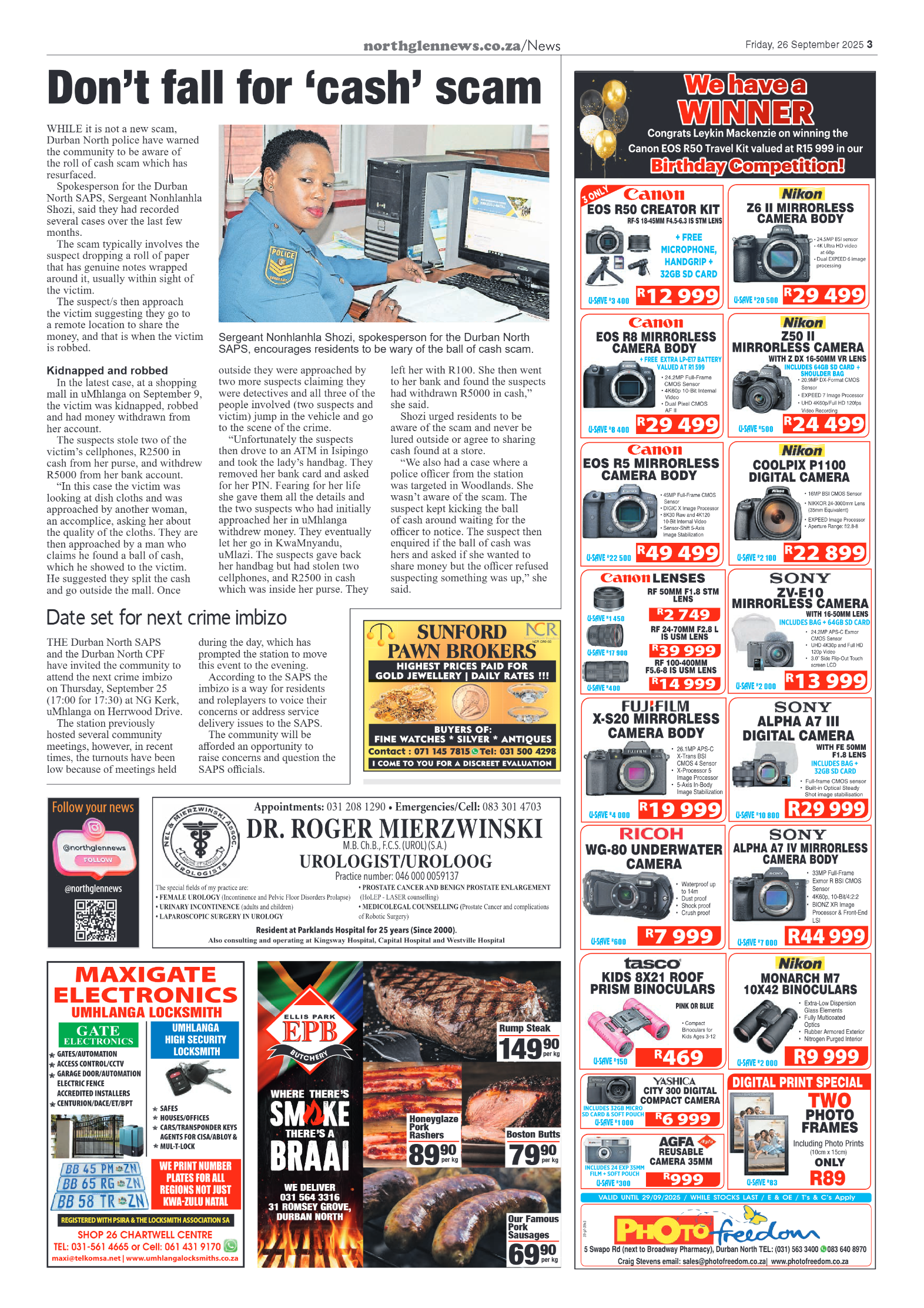 Northglen News 26 September 2025 page 3