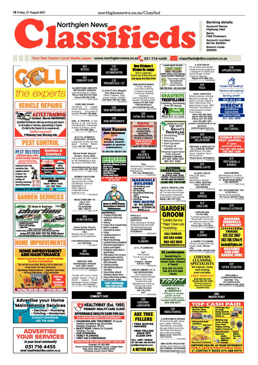 Northglen News 27 August 2021 page 18