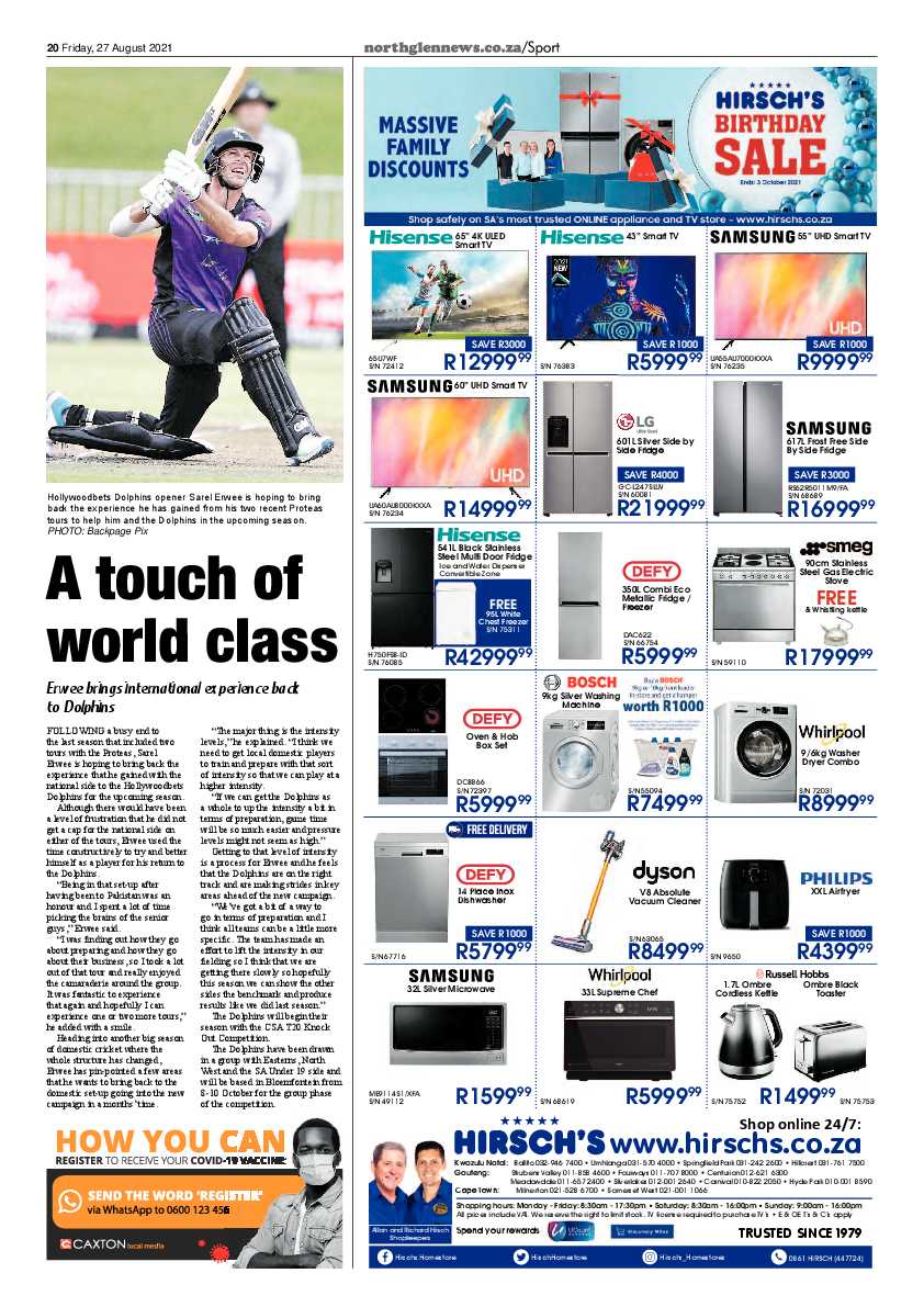 Northglen News 27 August 2021 page 20