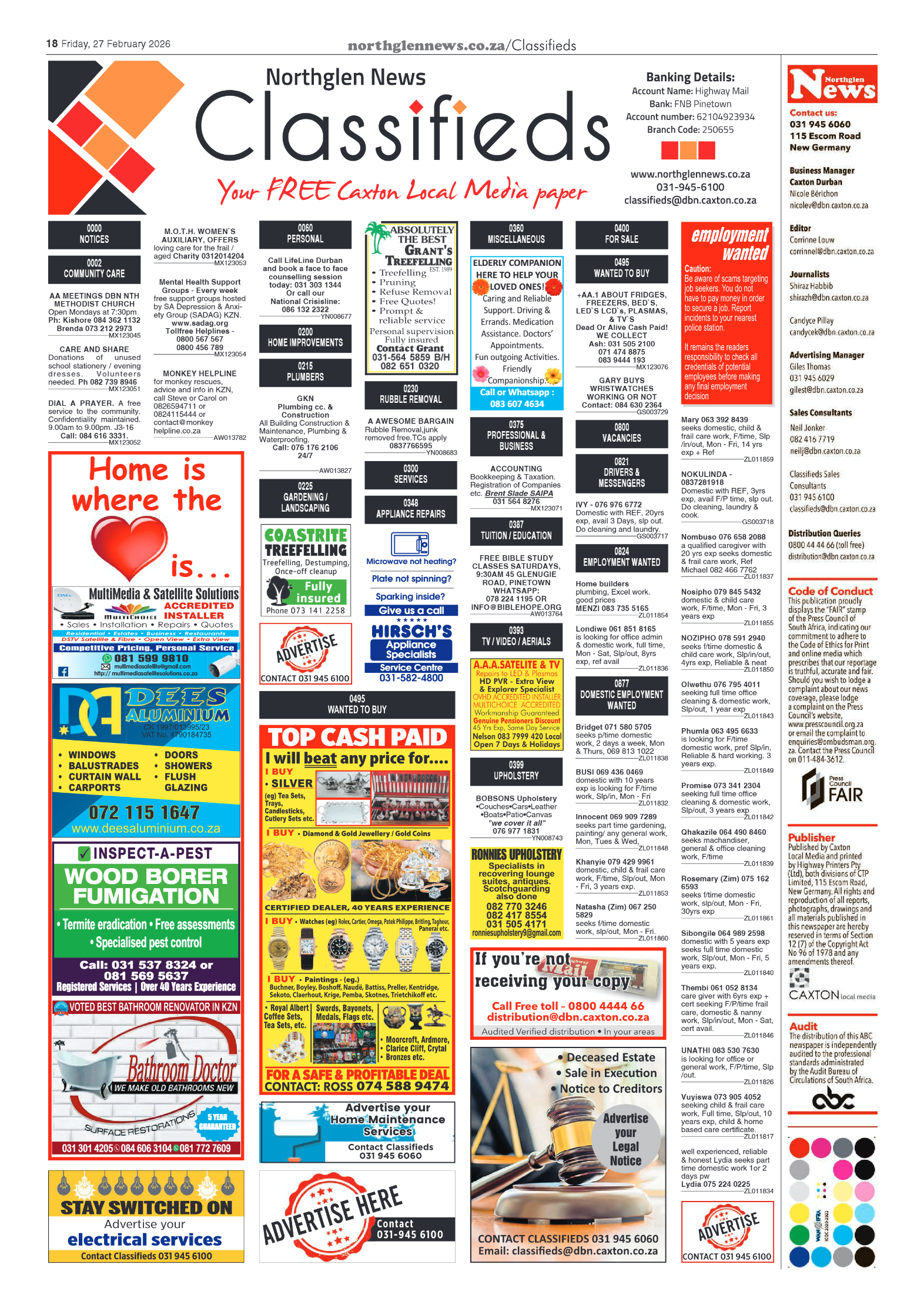 Northglen News 27 February 2026 page 18
