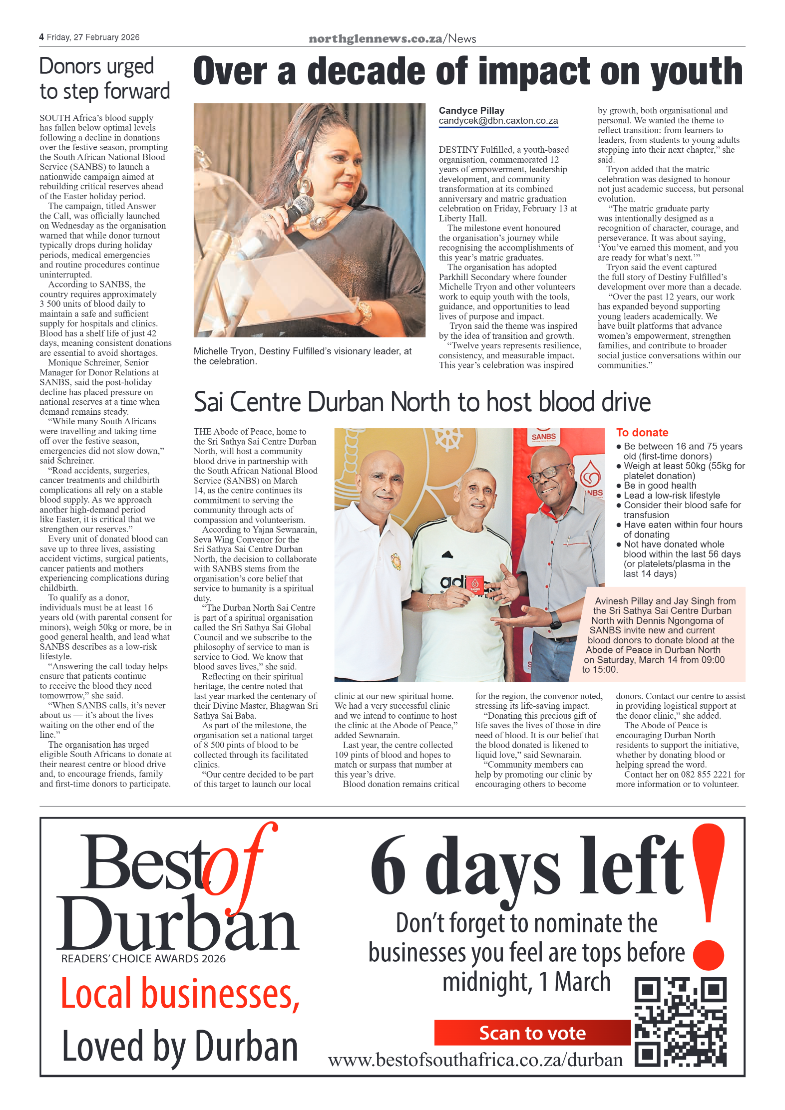 Northglen News 27 February 2026 page 4
