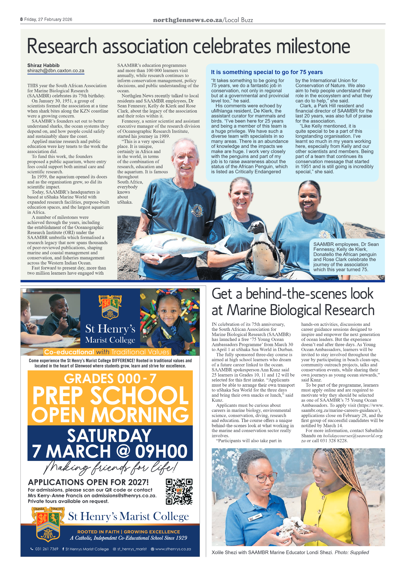 Northglen News 27 February 2026 page 8