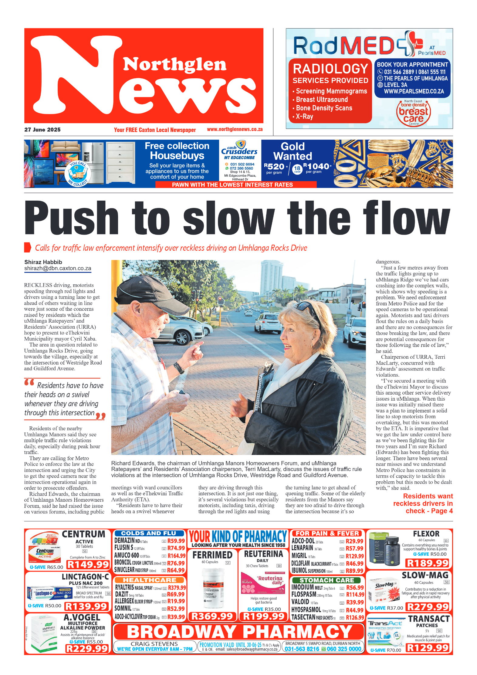 Northglen News 27 June 2025 page 1