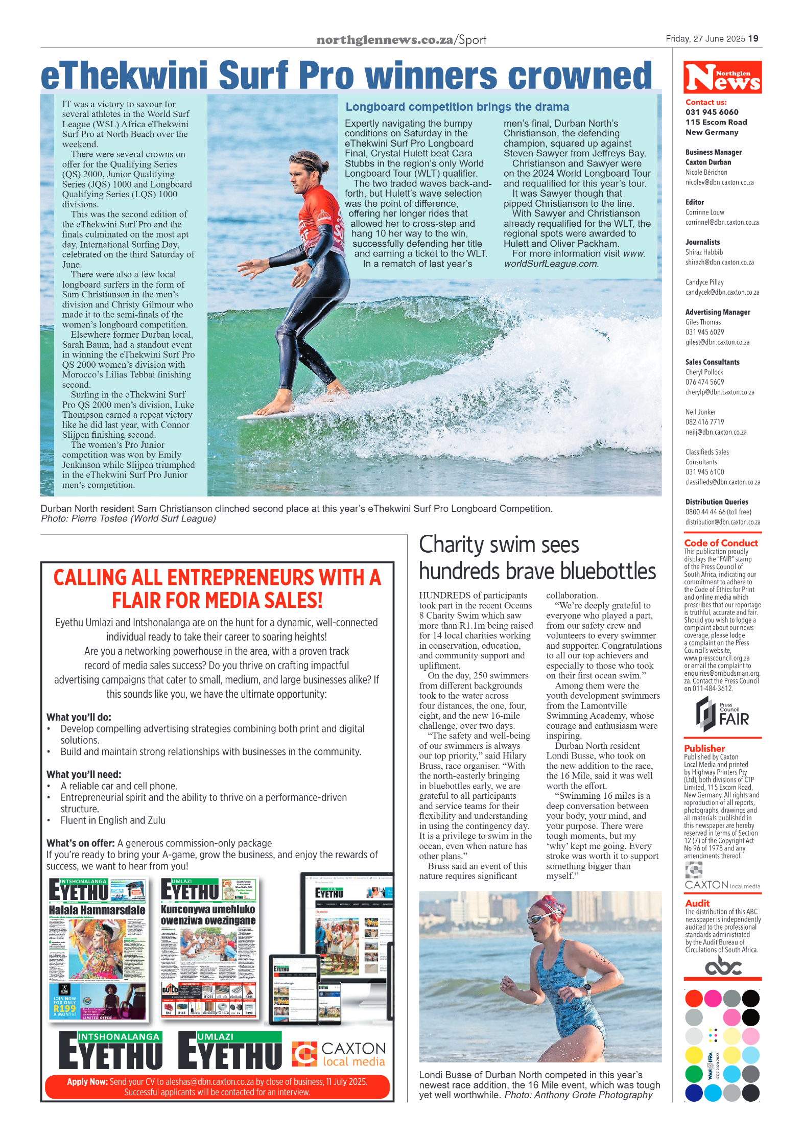 Northglen News 27 June 2025 page 19