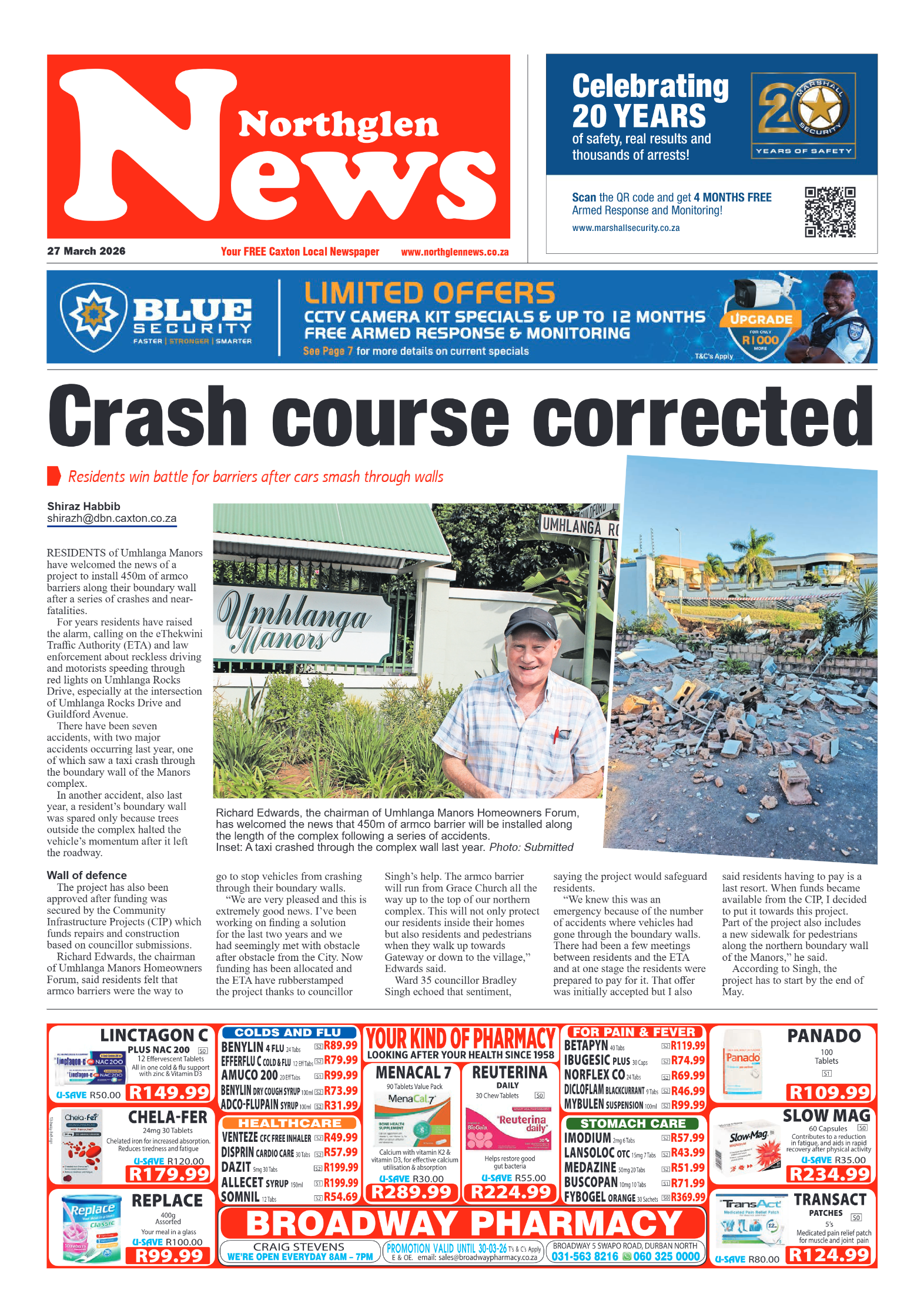 Northglen News 27 March 2026 page 1