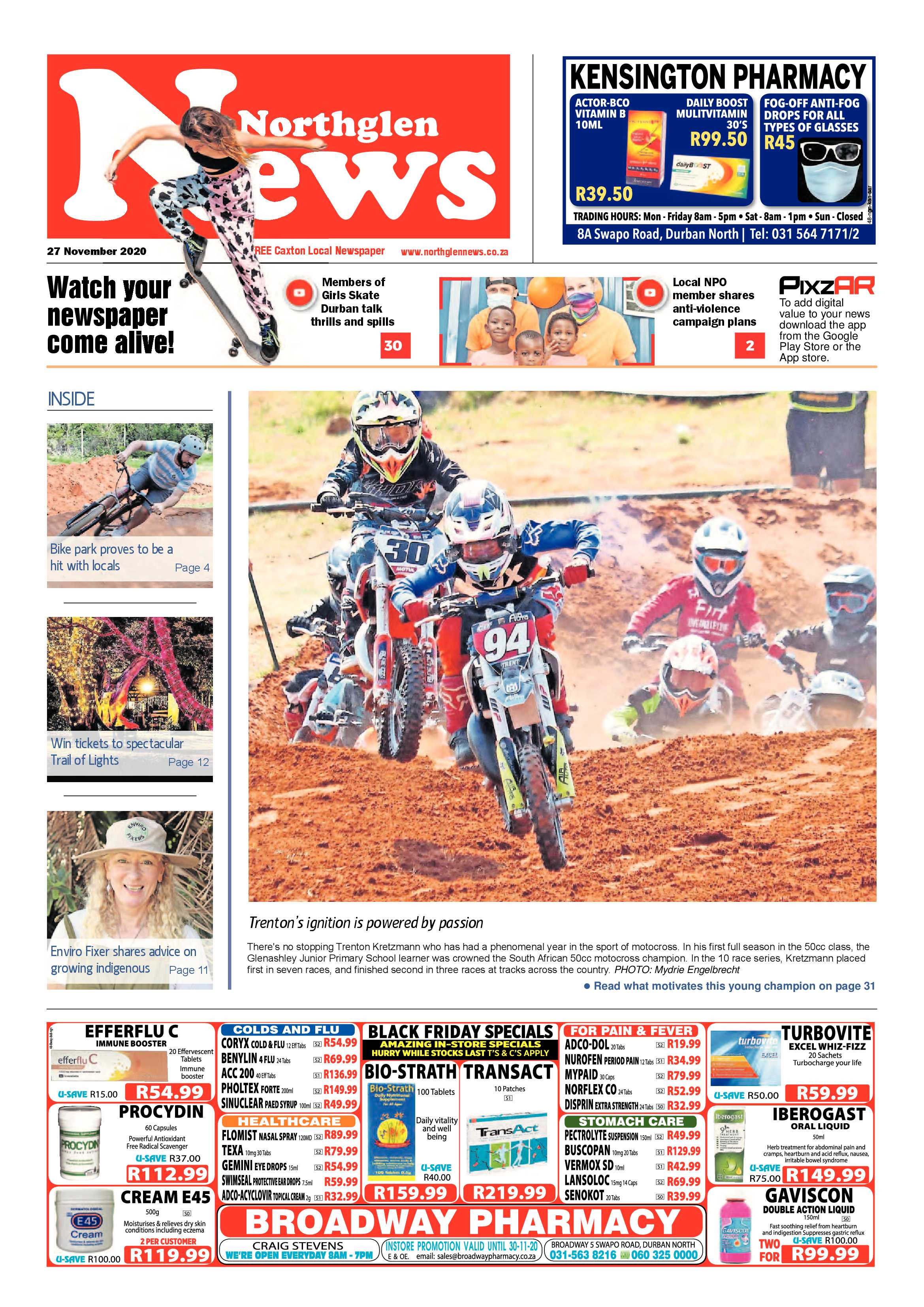 Northglen News 27 November 2020 page 1