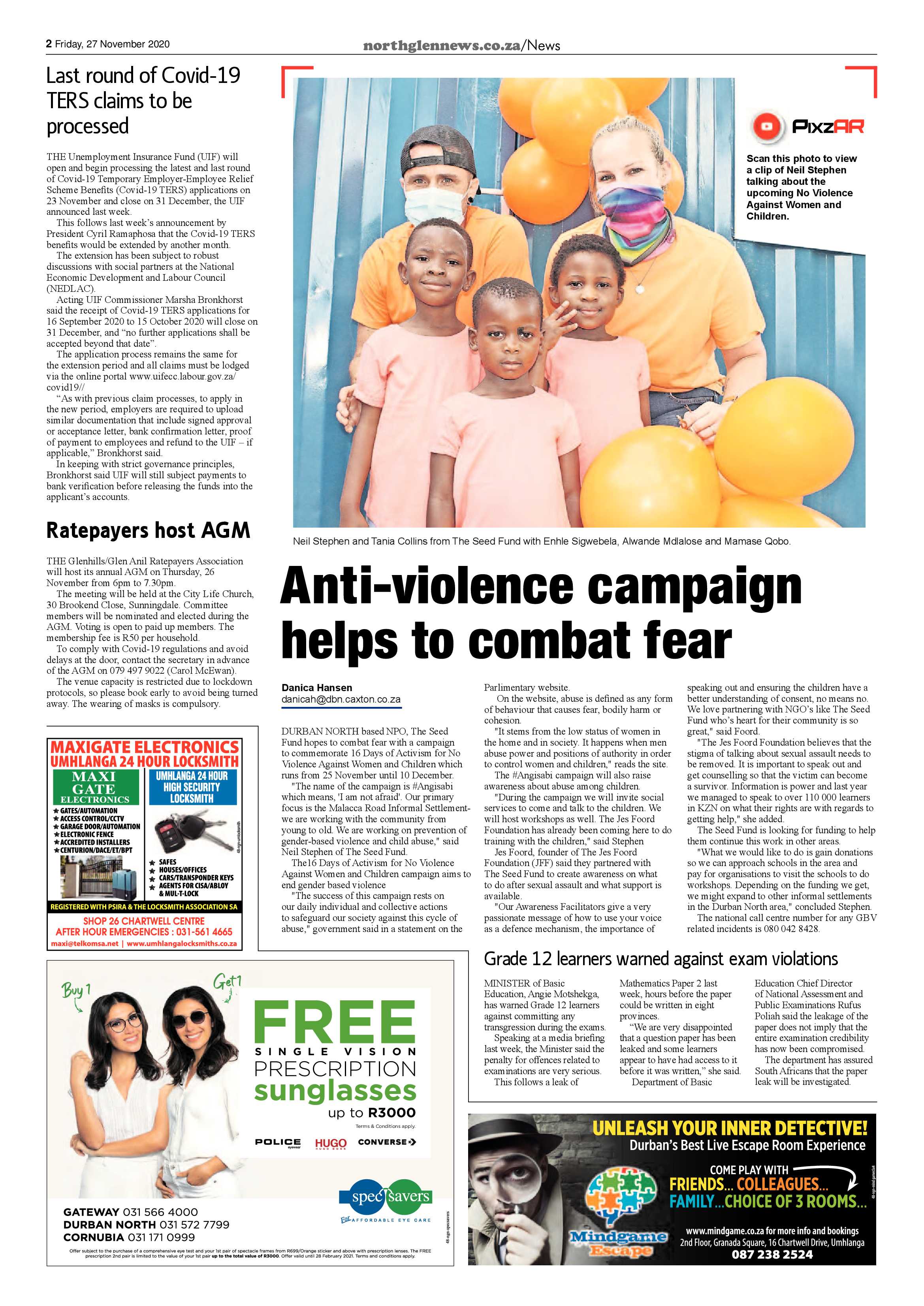 Northglen News 27 November 2020 page 2