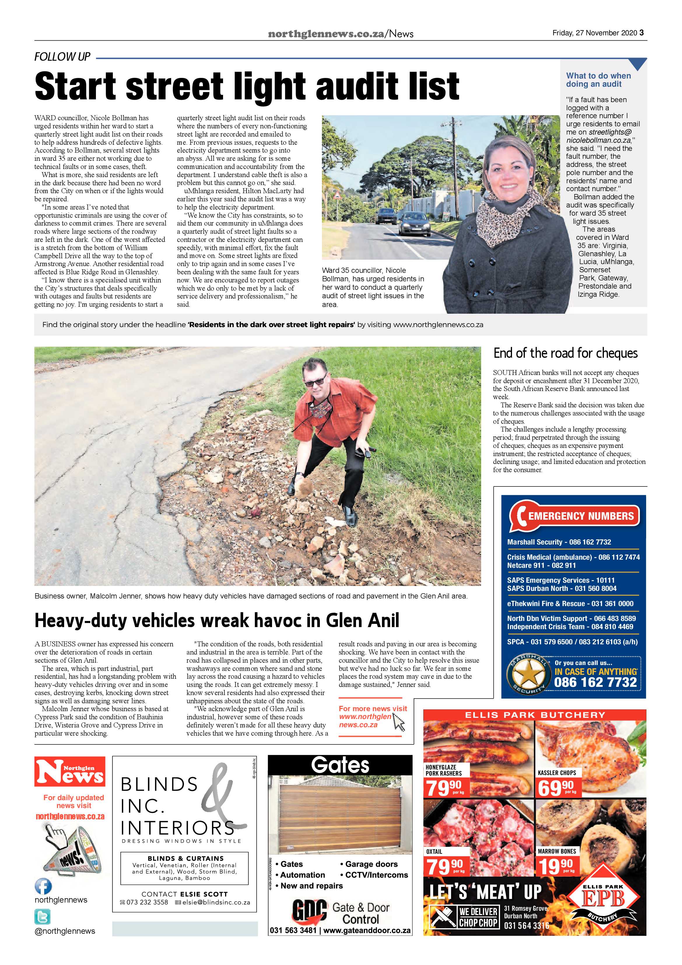 Northglen News 27 November 2020 page 3