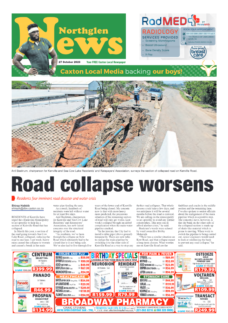 Northglen News 27 October 2023 page 1