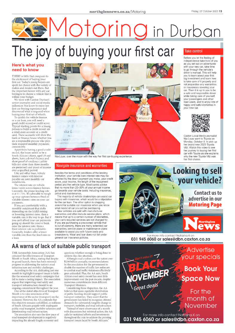 Northglen News 27 October 2023 page 13