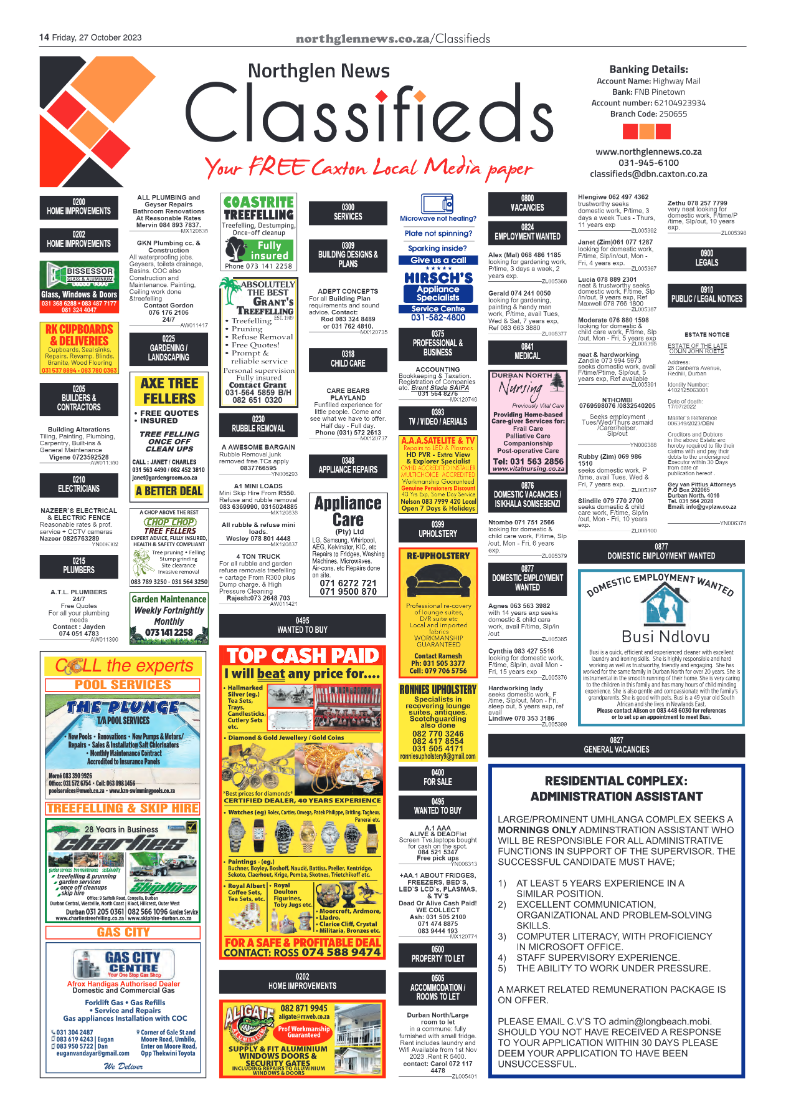 Northglen News 27 October 2023 page 14