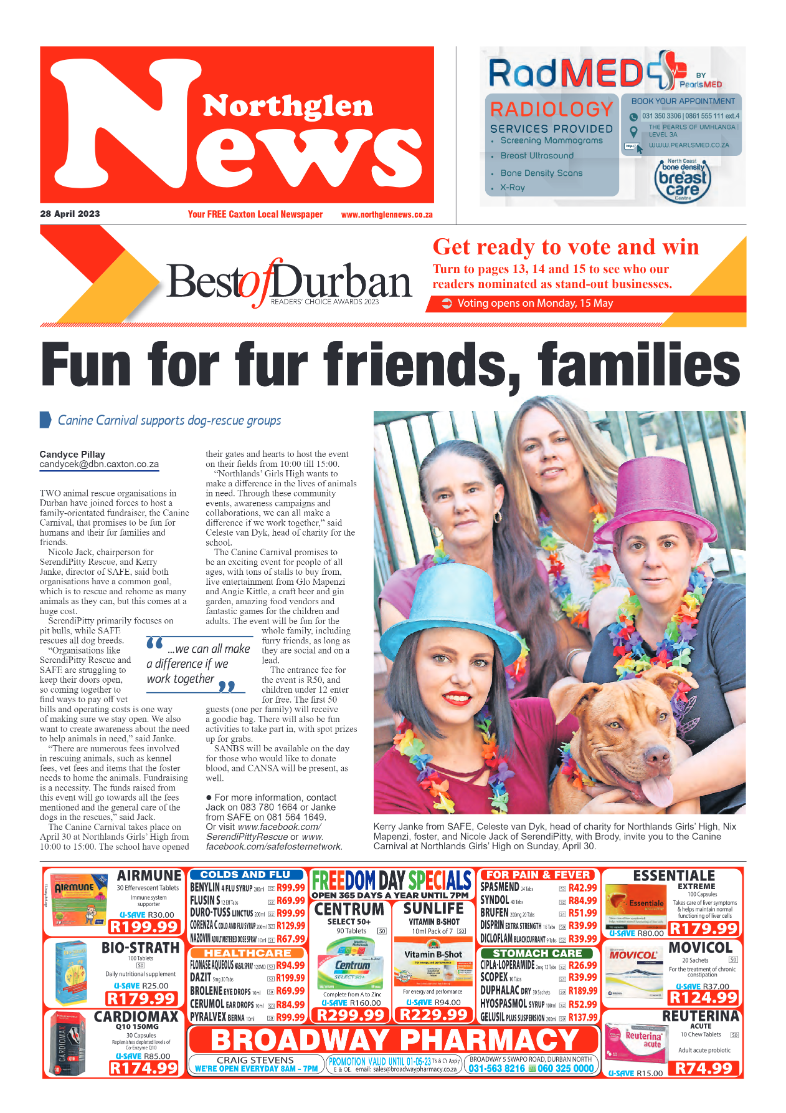 Northglens News 28 April 2023 page 1