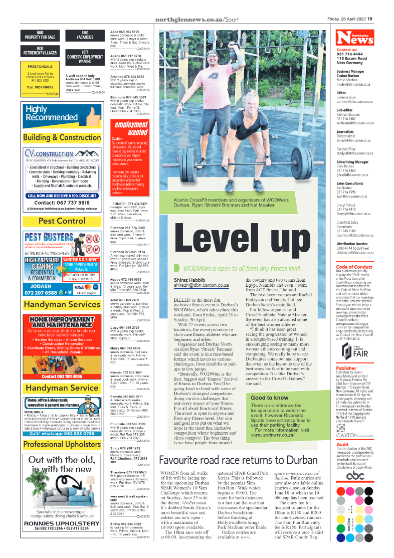 Northglens News 28 April 2023 page 19