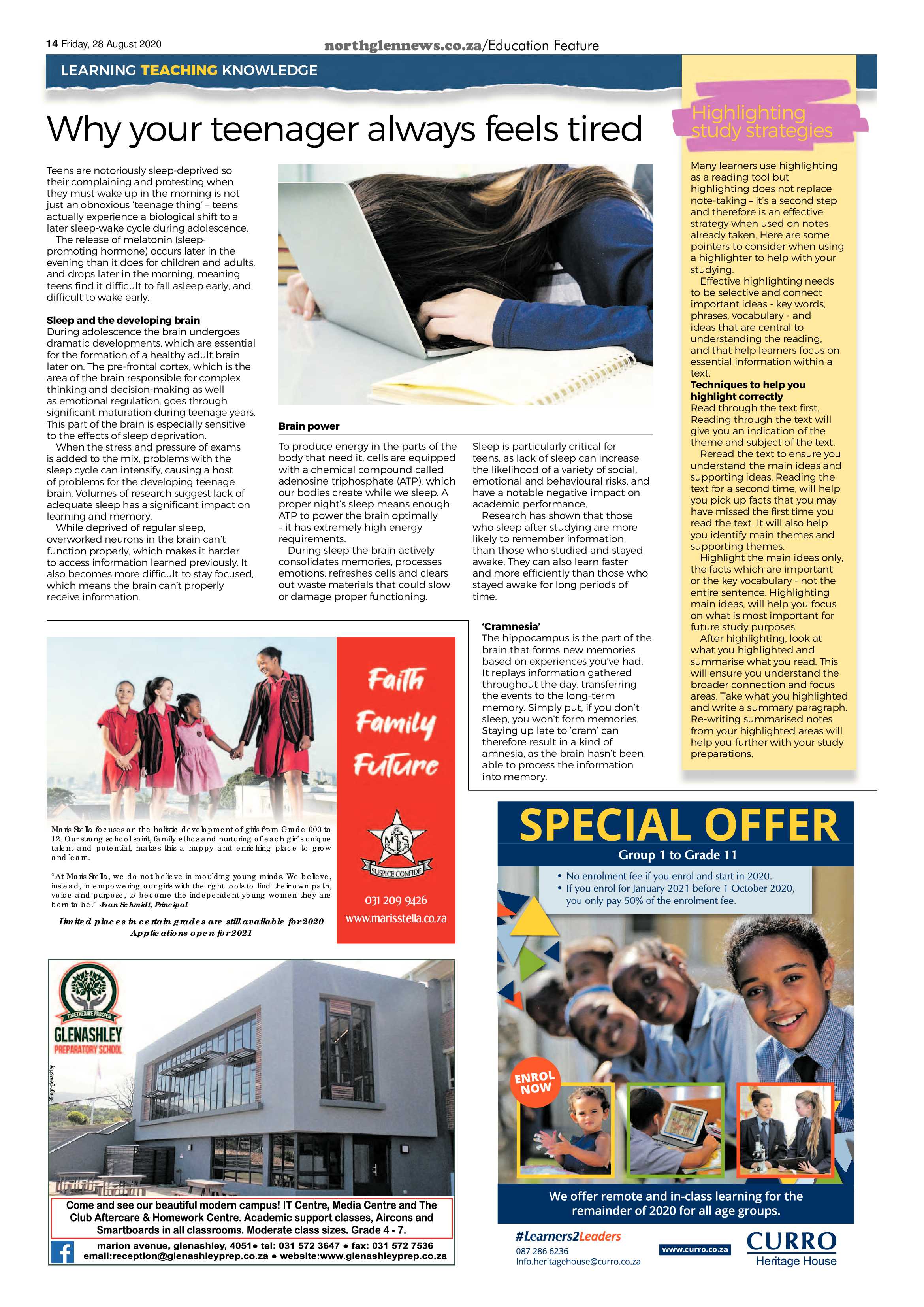 Northglen News 28 August 2020 page 14